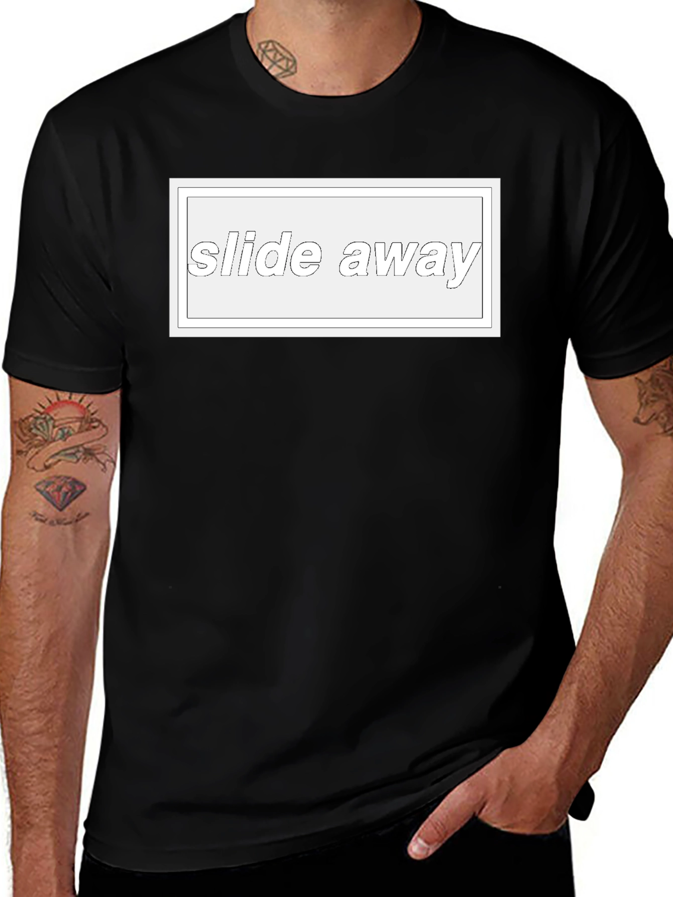 Variant 4 of Slide Away Graphic Tee - Classic Style