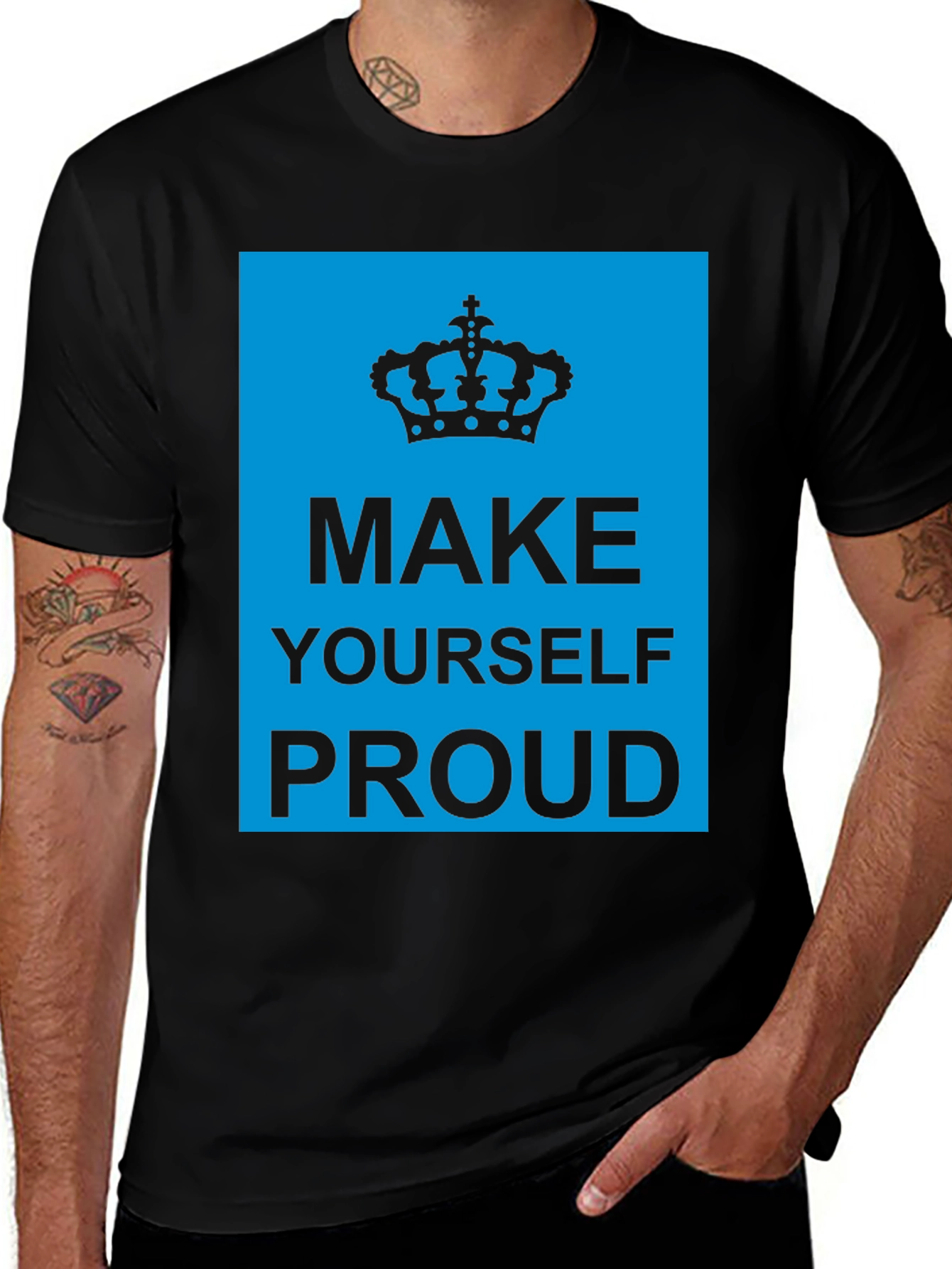 Variant 4 of Make Yourself Proud T-Shirt, Crown Graphic