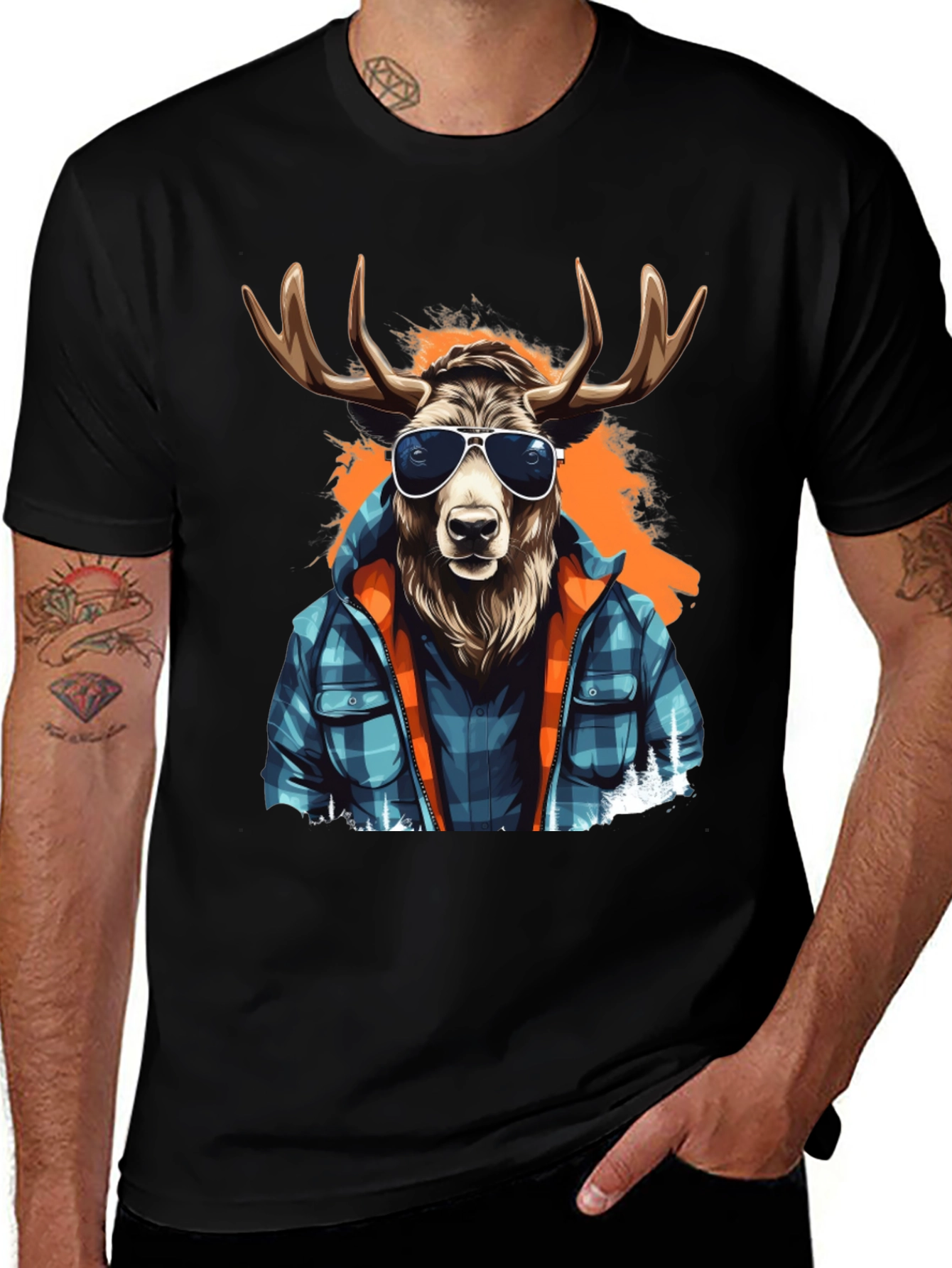 Variant 15 of Cool Moose Graphic T-Shirt