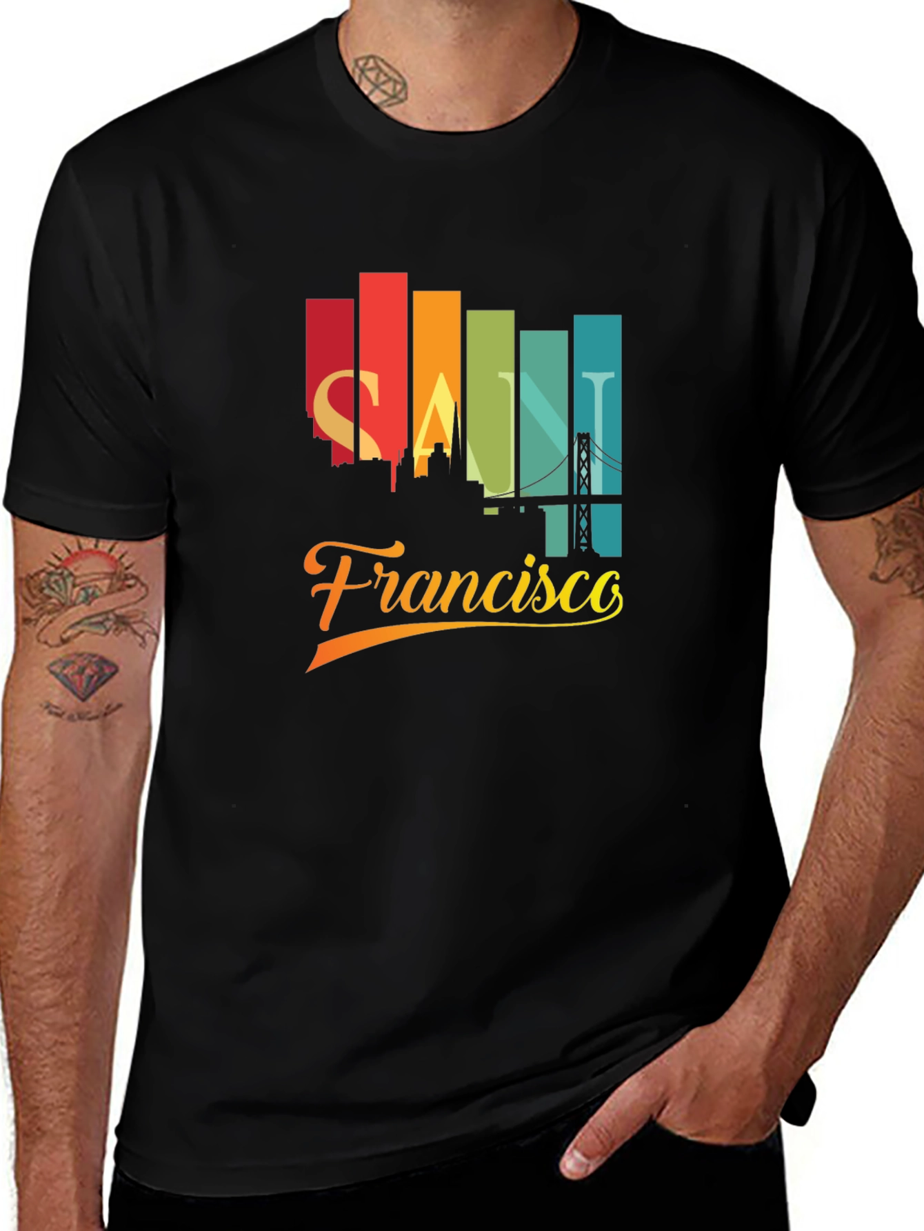 Variant 6 of San Francisco Skyline Graphic T-Shirt