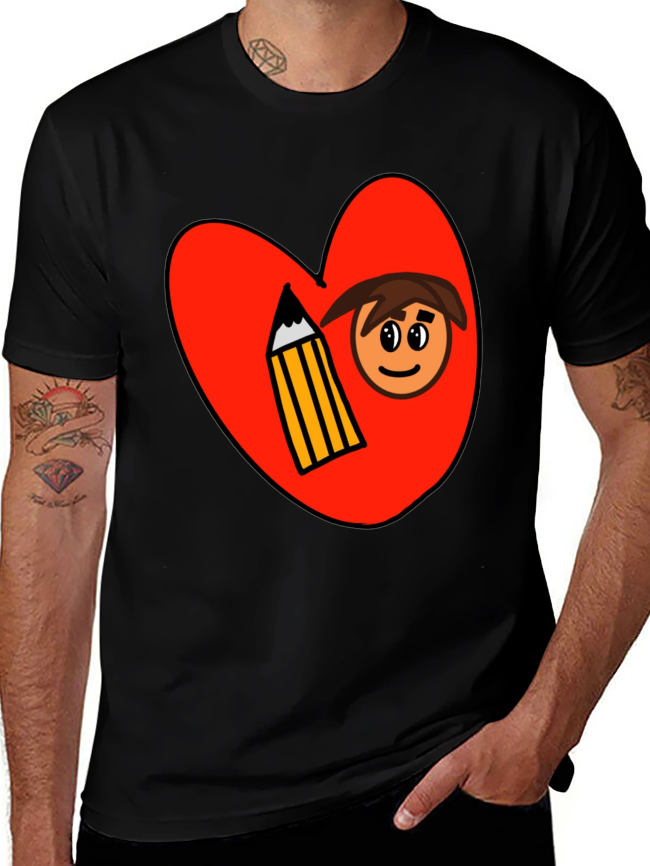 Variant 7 of Heart & Art Tee - Fun Graphic T-Shirt