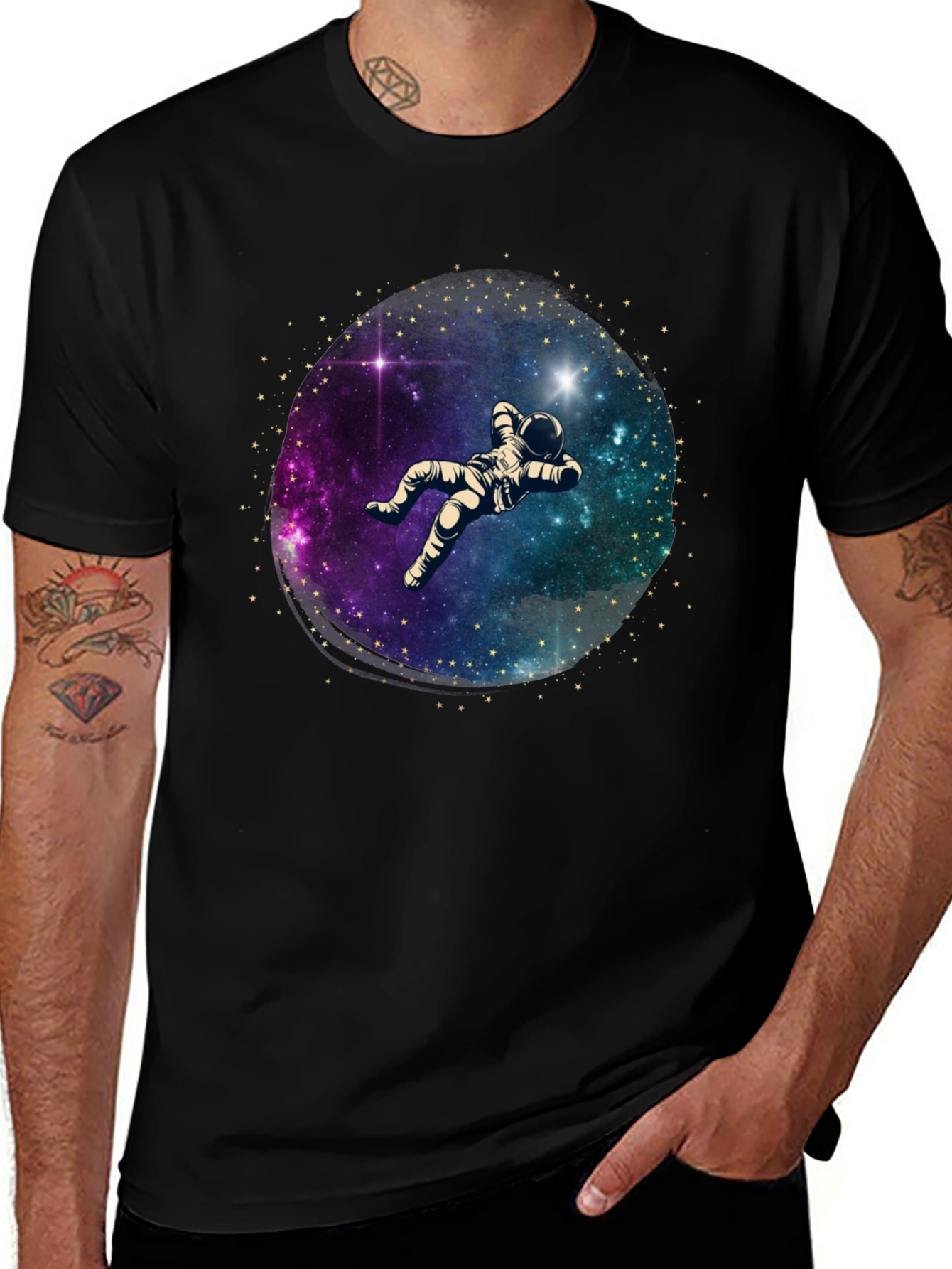 Variant 3 of Astronaut Galaxy Graphic T-Shirt - Premium Comfort