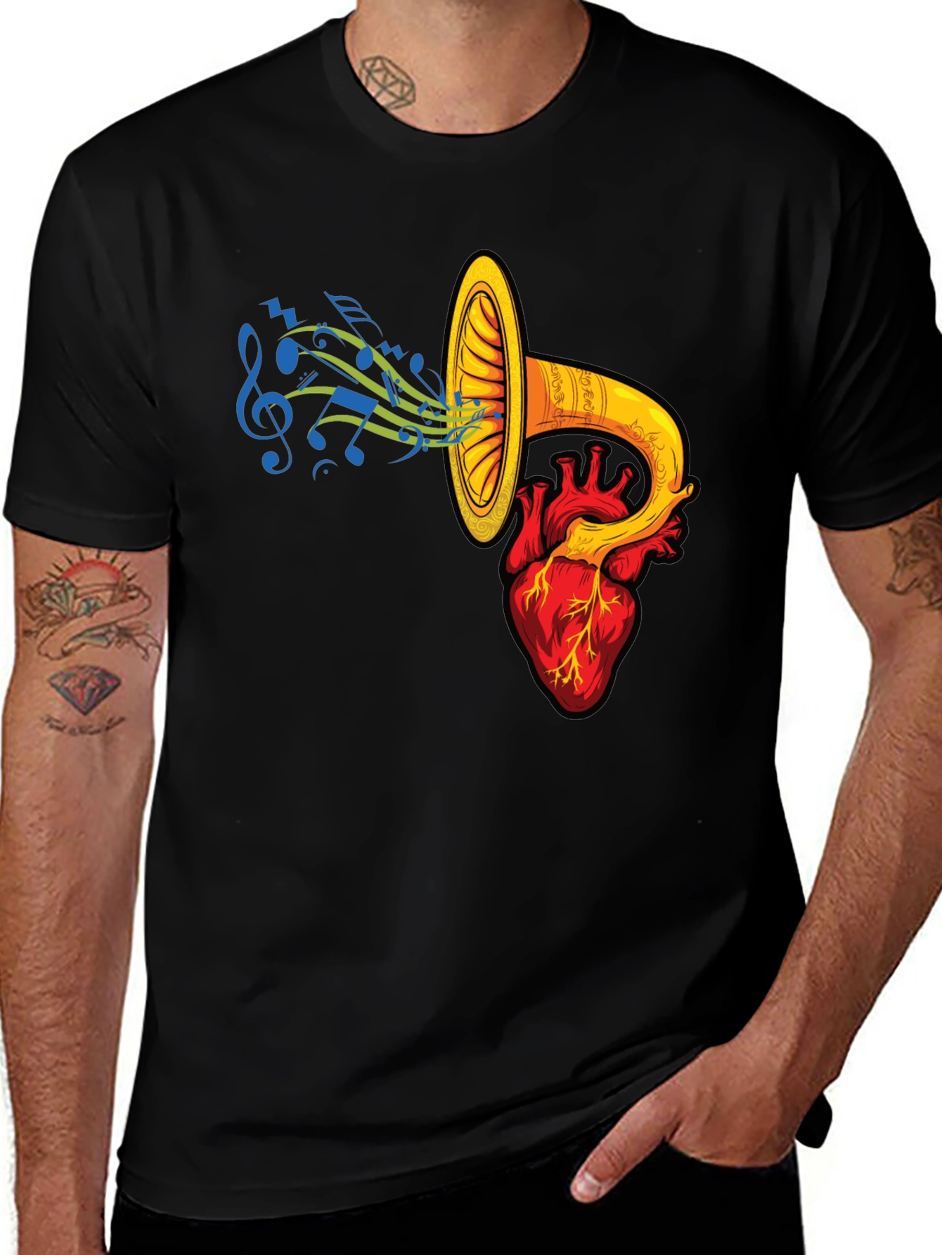 Variant 8 of Musical Heartbeat Graphic Tee