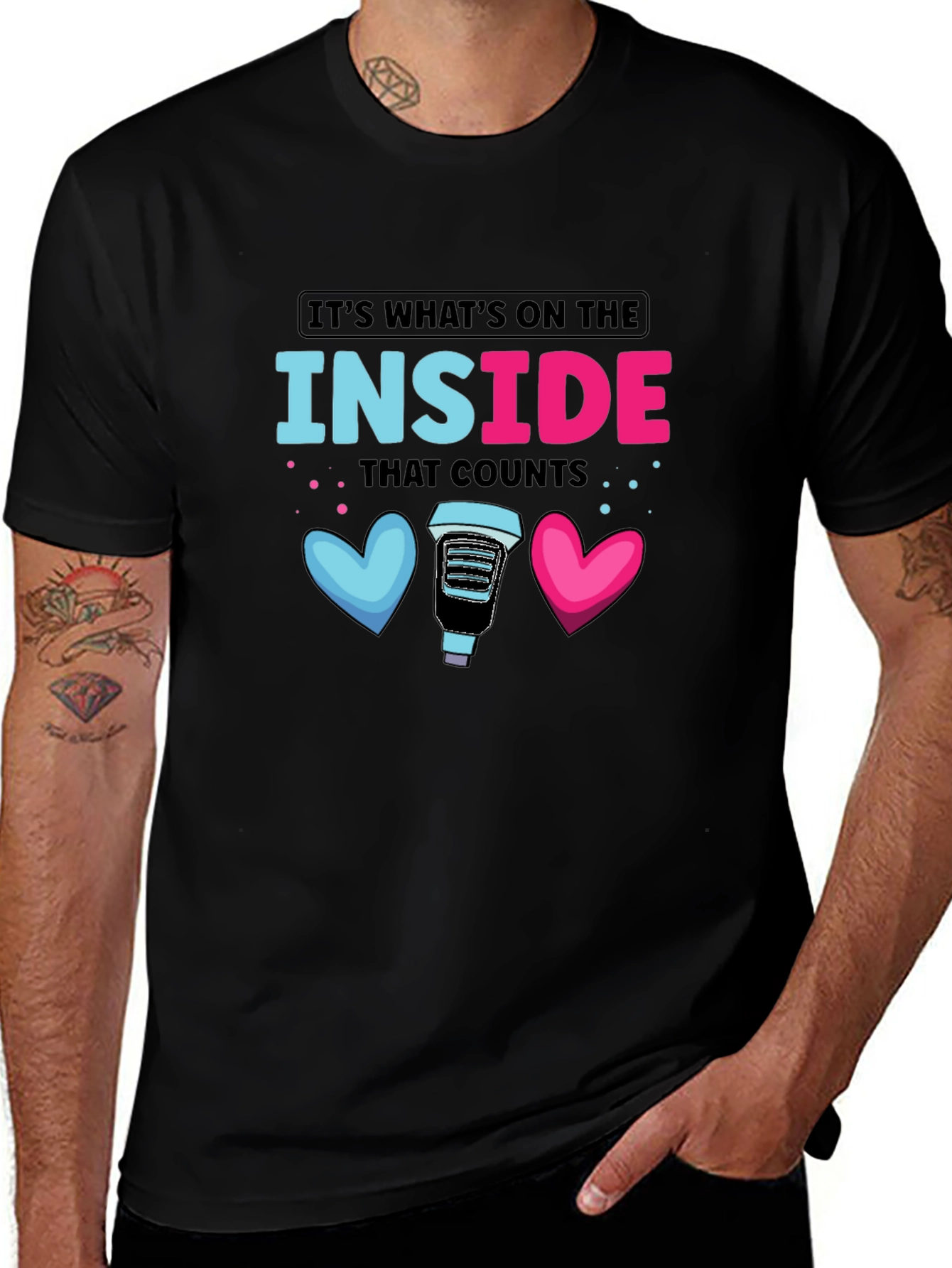 Variant 12 of Inside Counts T-Shirt: Coffee Lover's Heart Tee