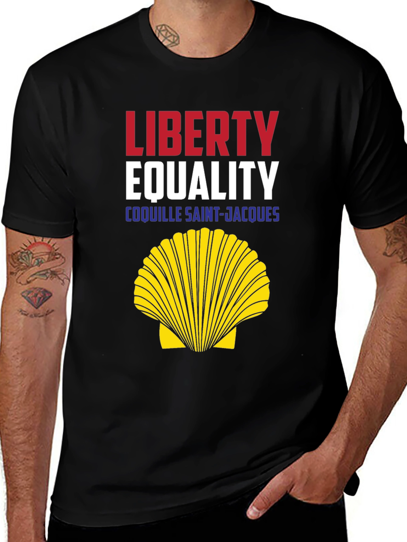 French Revolution T-Shirt - Liberty, Equality, Coquille Saint-Jacques