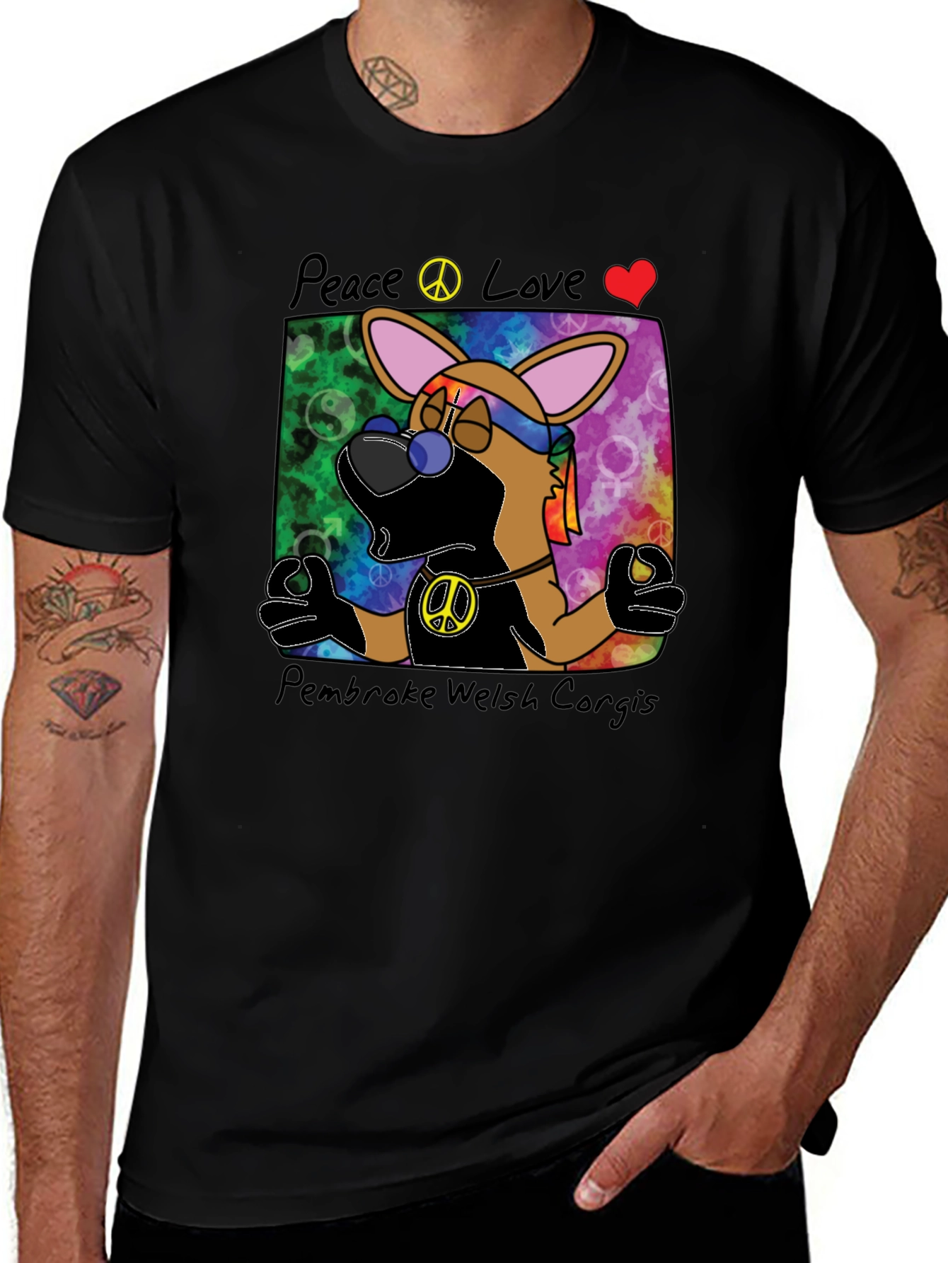 Variant 11 of Peace Love Corgi T-Shirt