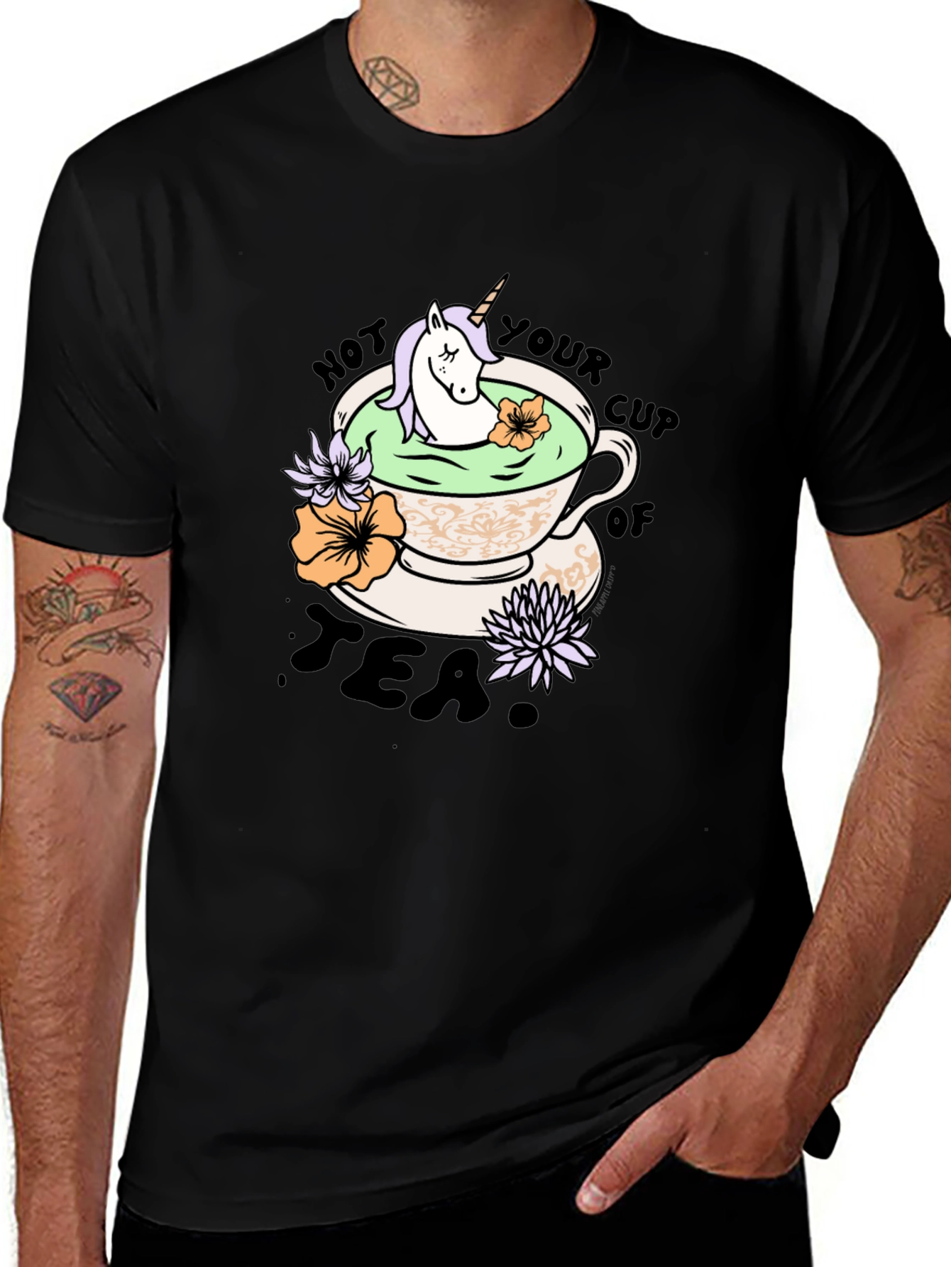 Variant 13 of Unicorn in a Tea Cup Graphic Tee