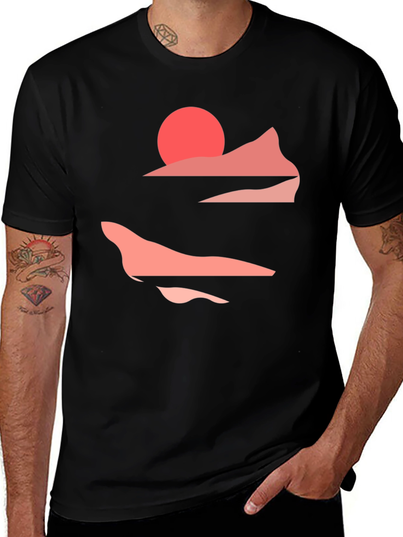 Variant 24 of Sunset Silhouette Graphic Tee