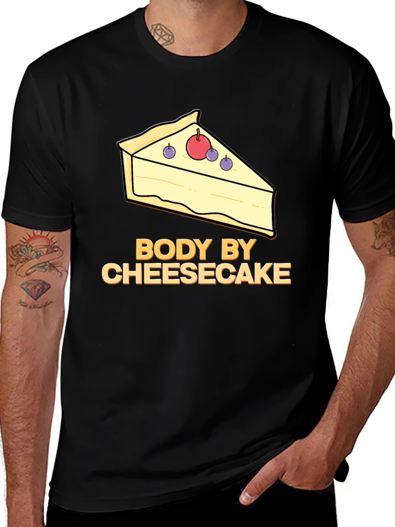 Variant 3 of Body by Cheesecake T-Shirt - Funny Foodie Tee