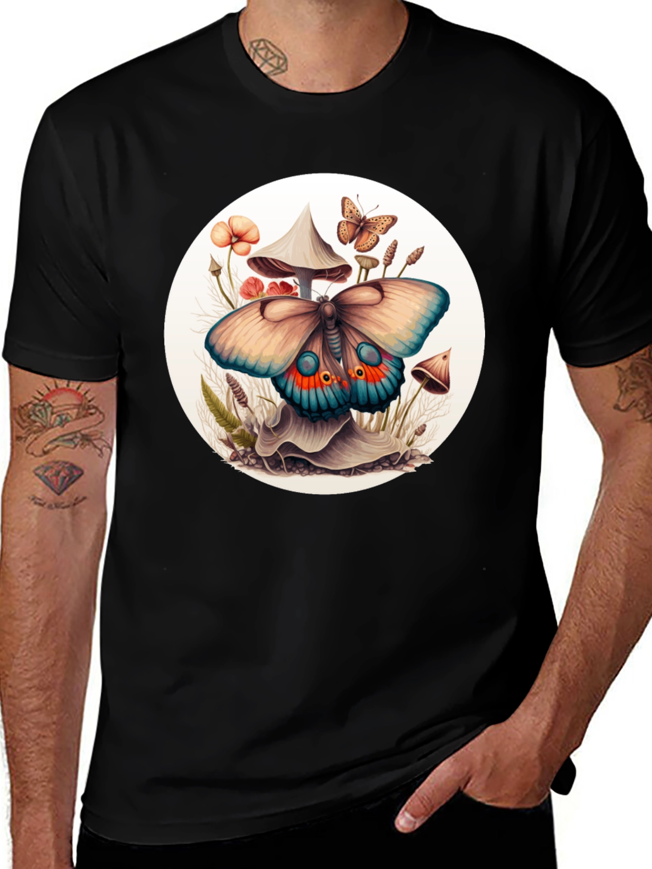 Variant 13 of Mushroom Butterfly Graphic Tee