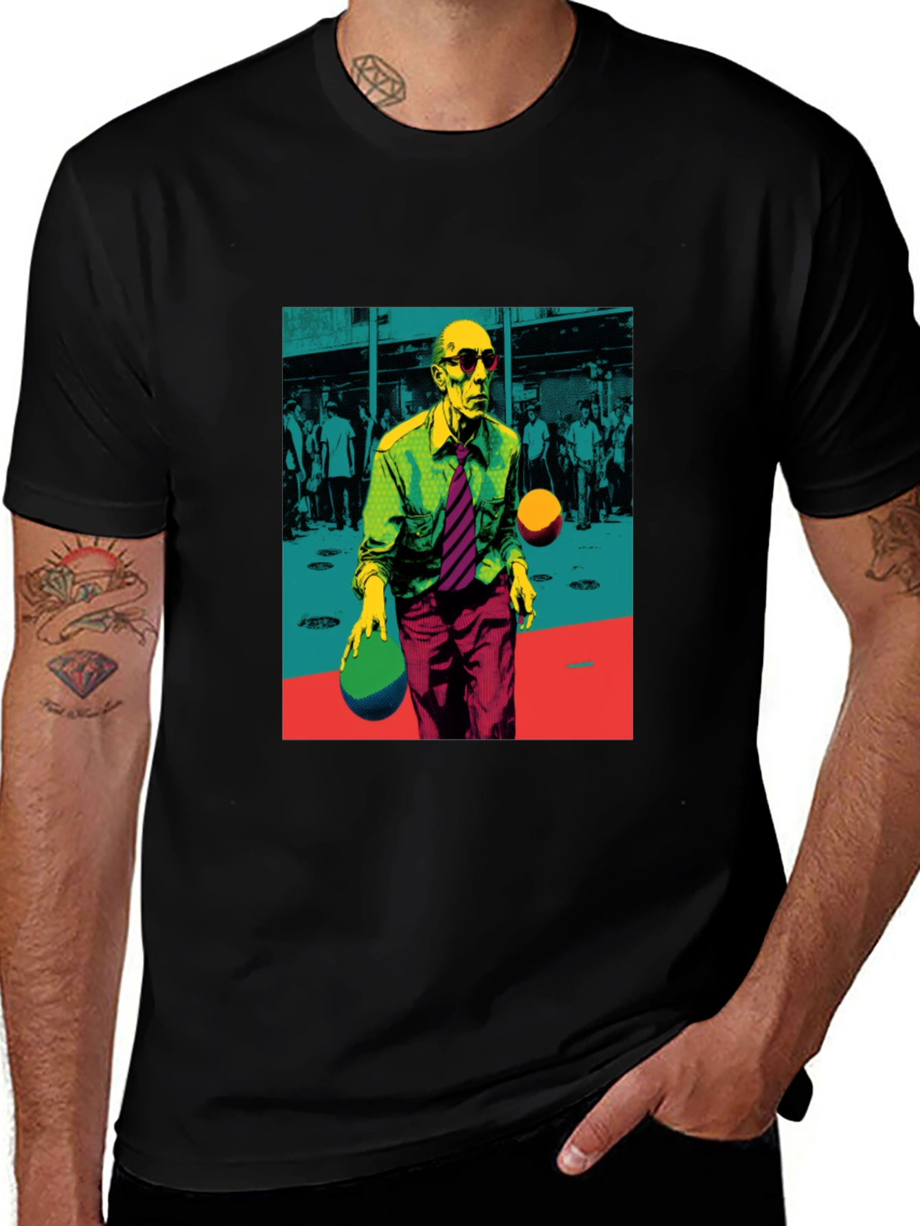 Variant 5 of Cool Graphic T-Shirt - Man Juggling Balls