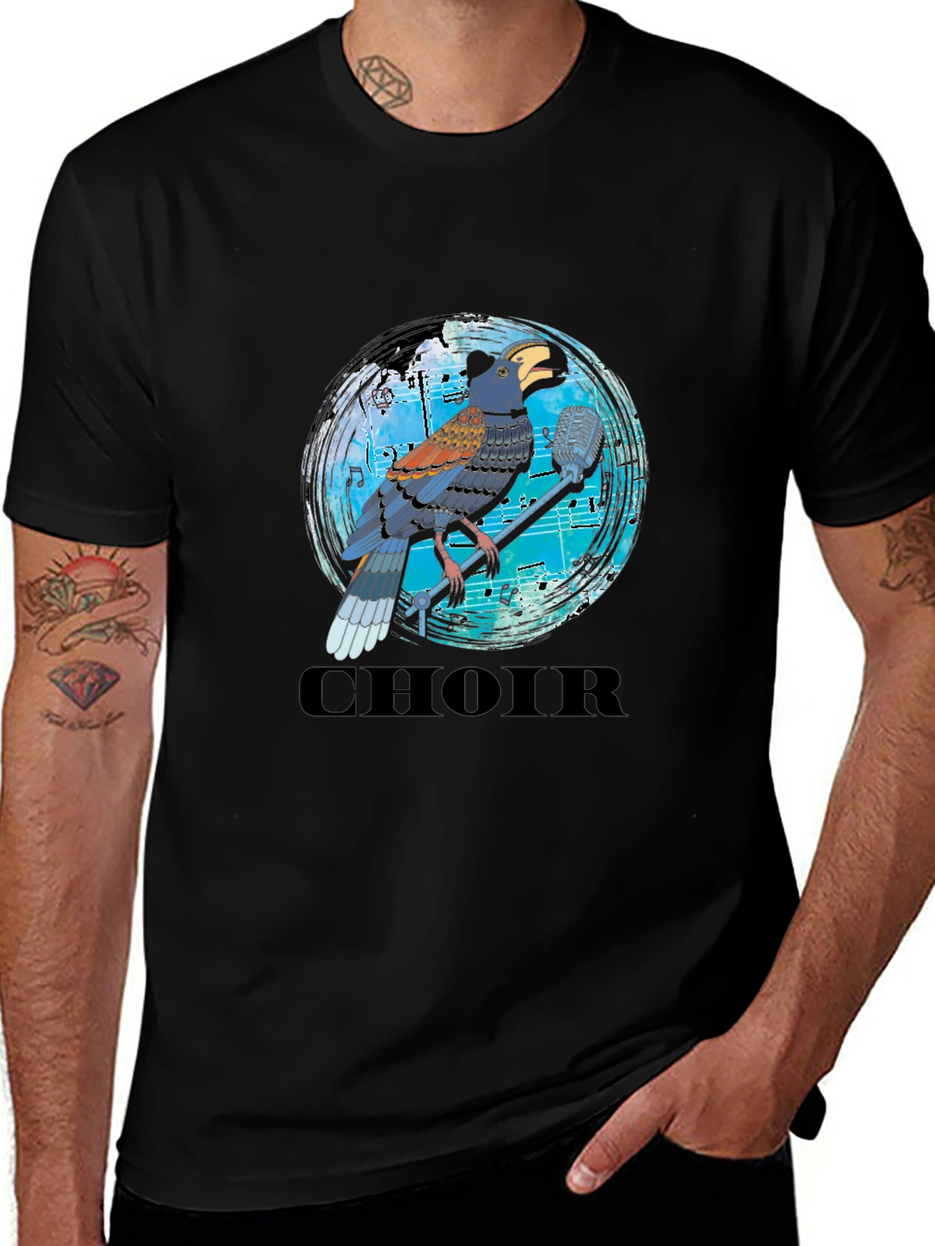 Choir Crow T-Shirt - Unique Music Lover Tee