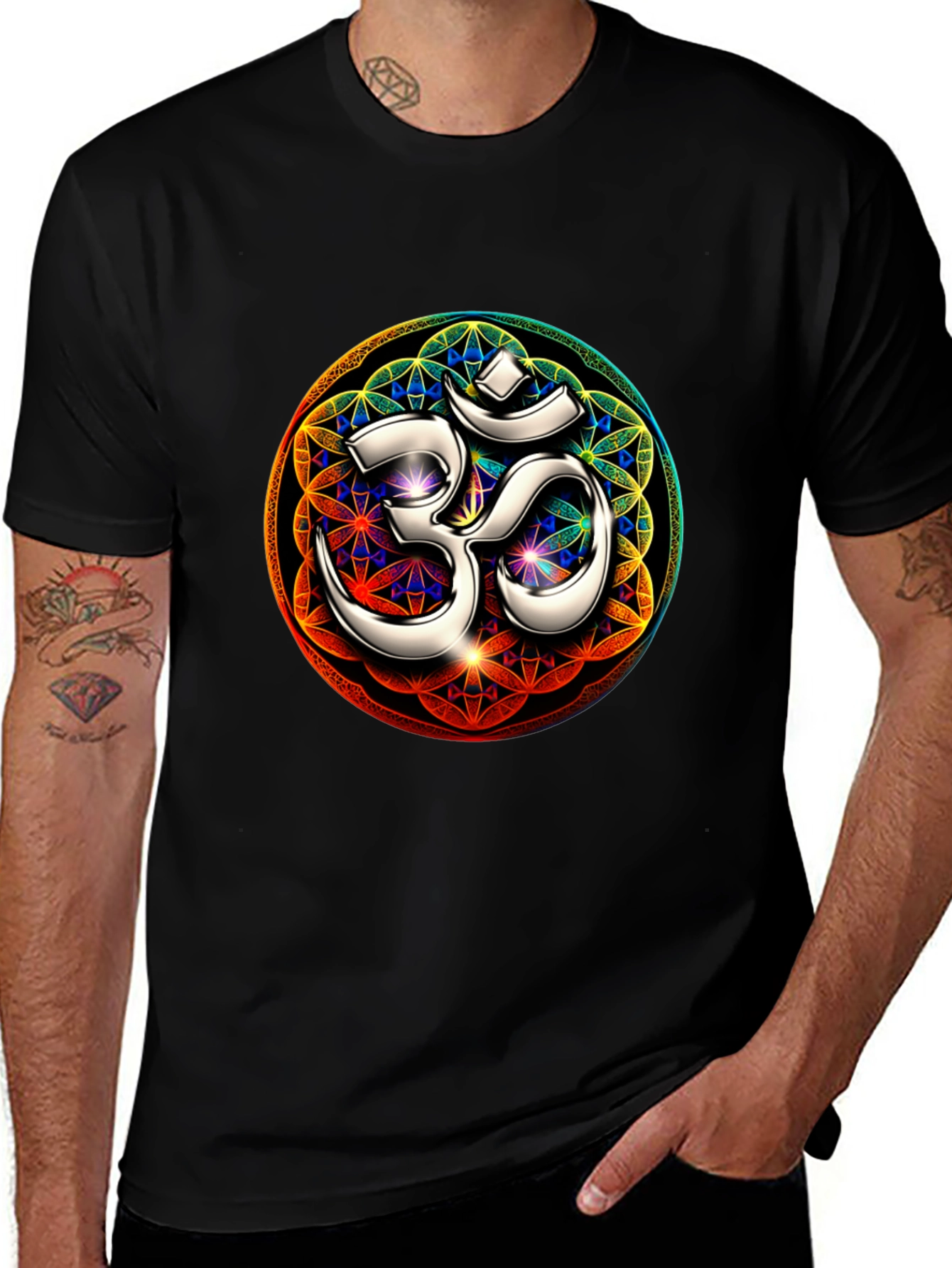 Variant 8 of Om Mandala Graphic T-Shirt