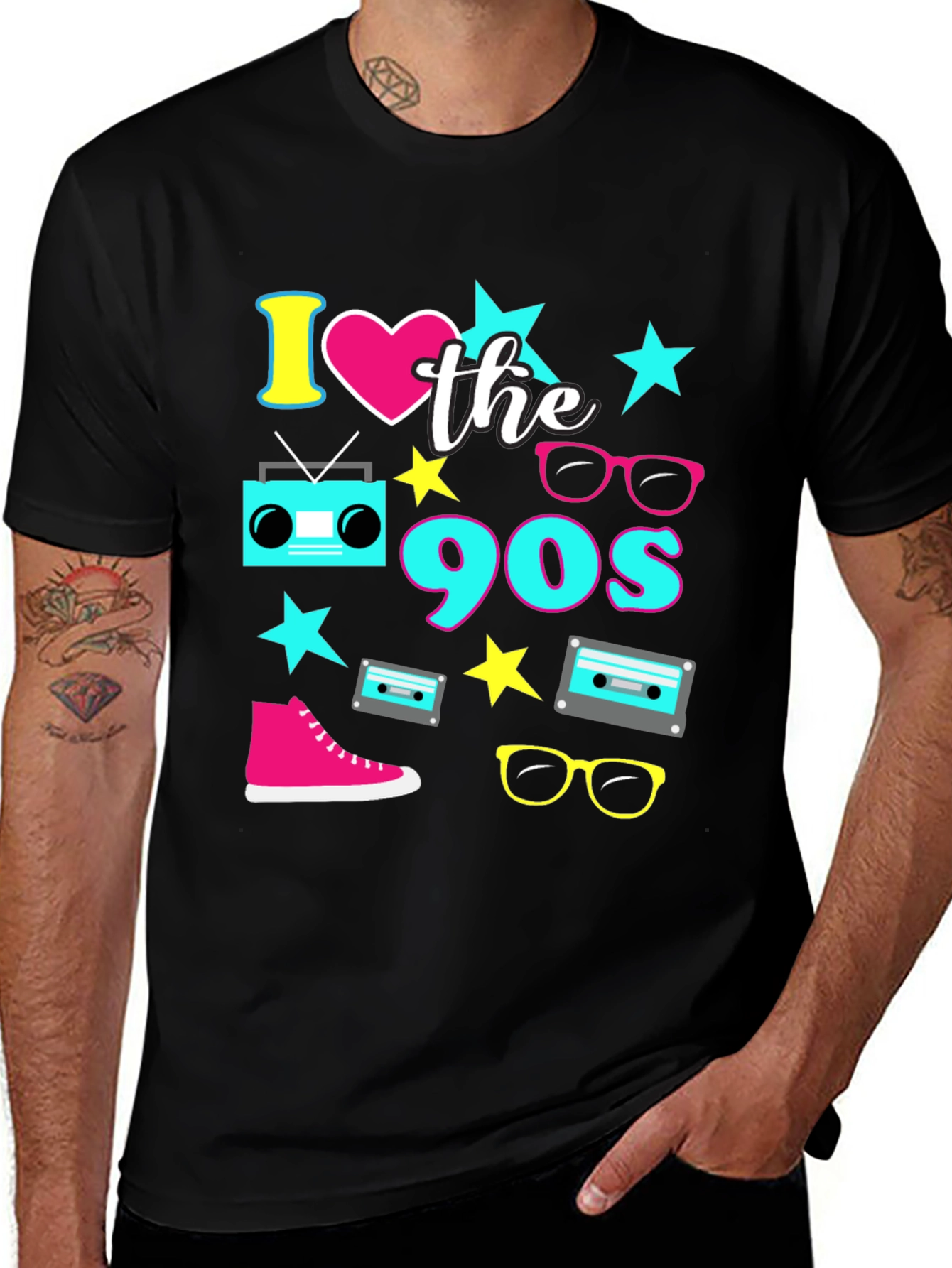 I Love the 90s Black T-Shirt
