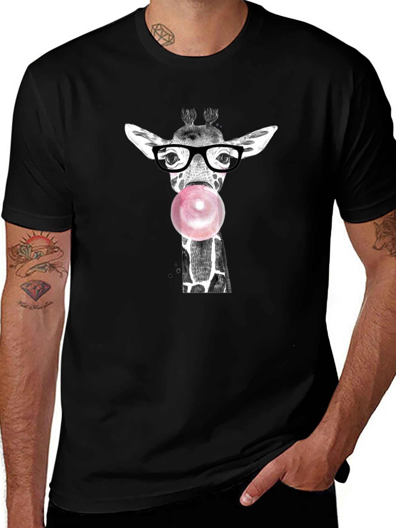 Variant 17 of Giraffe Bubble Gum Graphic Tee