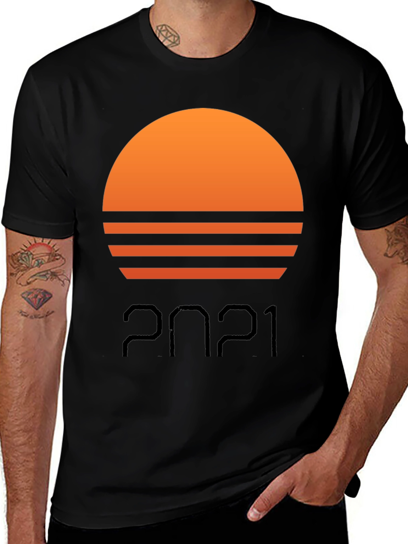 Variant 6 of Retro Sunset 2021 Graphic Tee