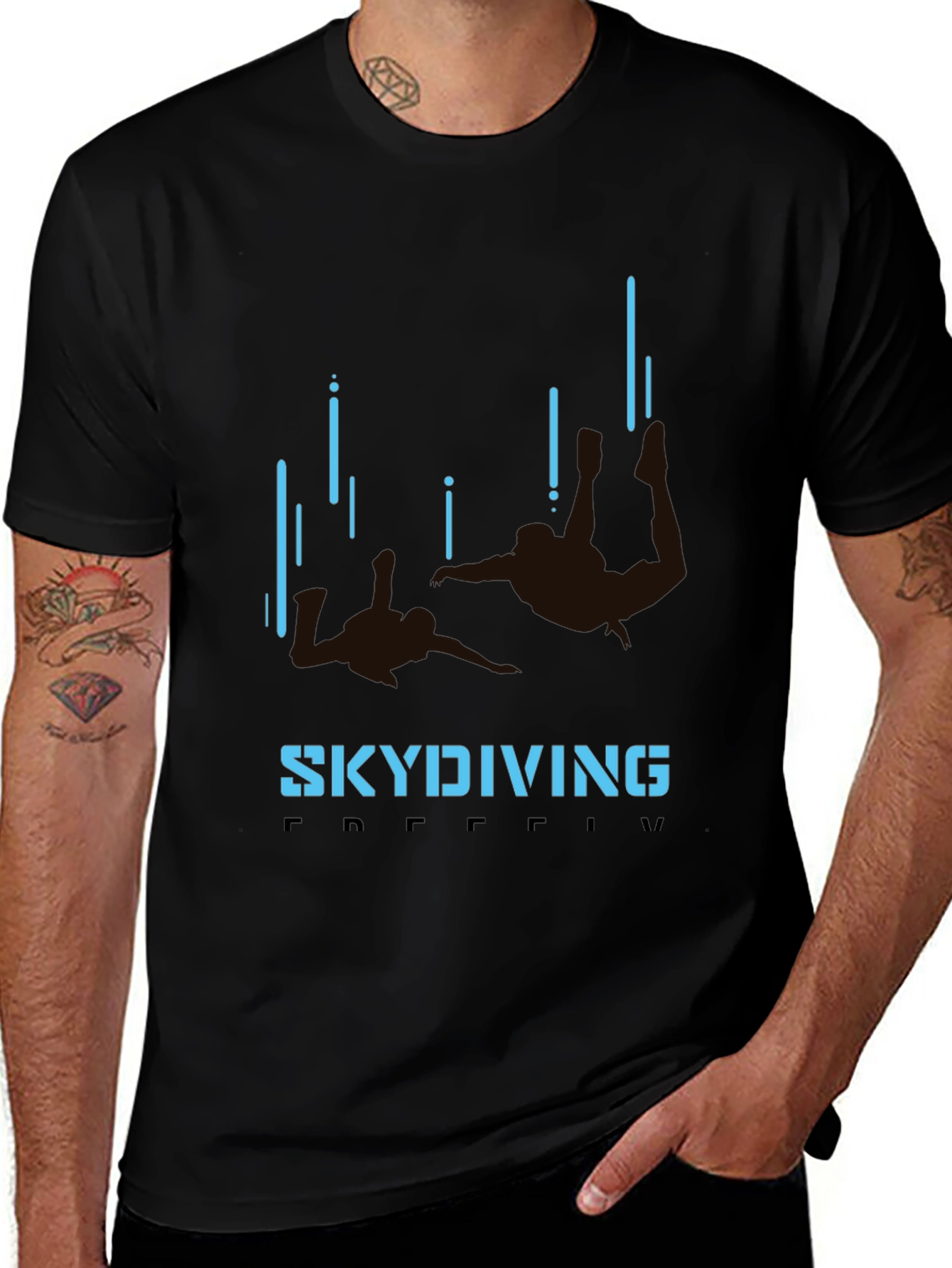 Skydiving Freefall Graphic Tee