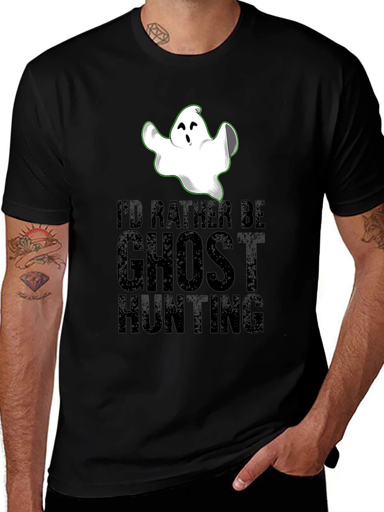 Variant 23 of Ghost Hunting Graphic Tee - Halloween Novelty Shirt