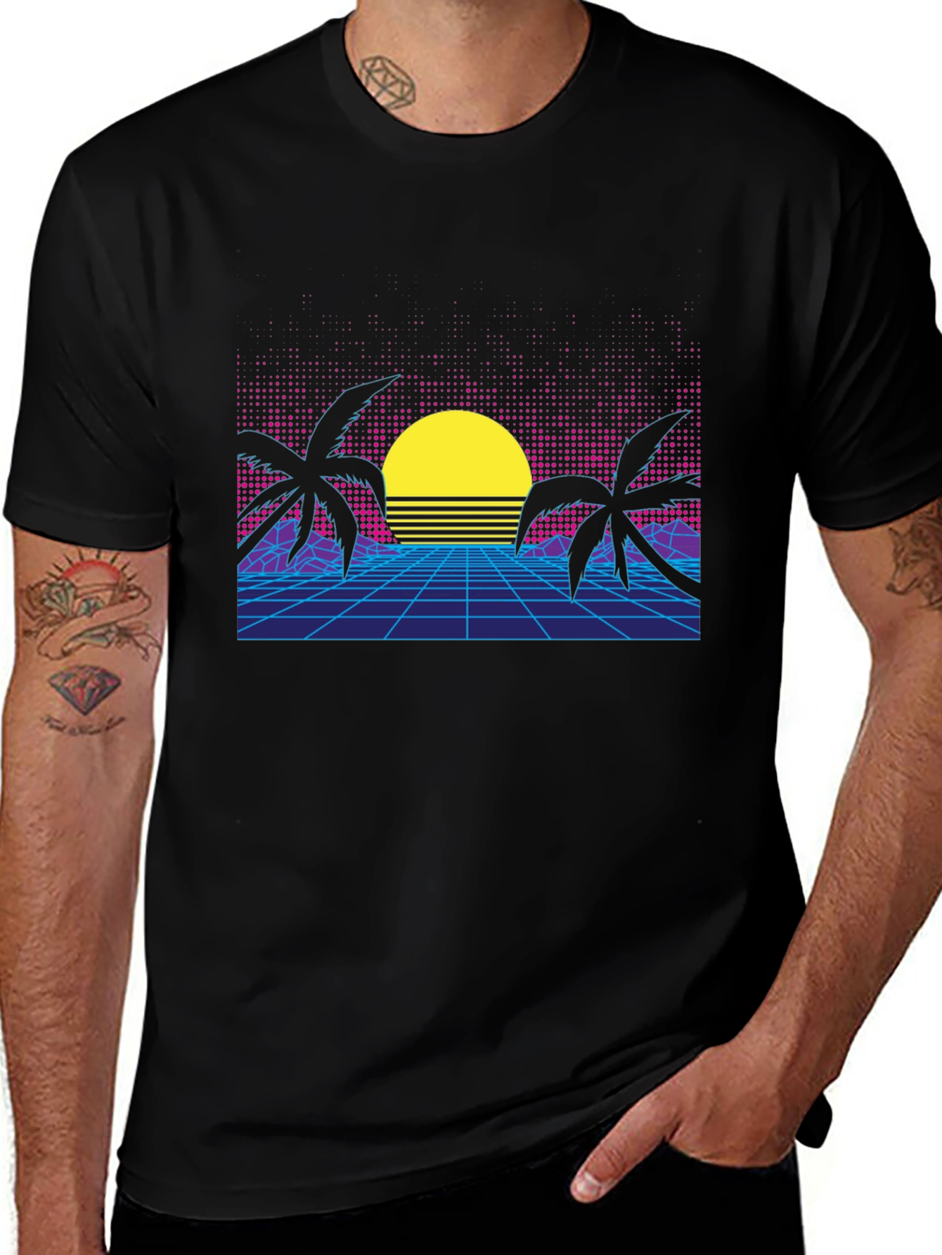 Variant 15 of Retro Sunset T-Shirt, 80s Style Tee