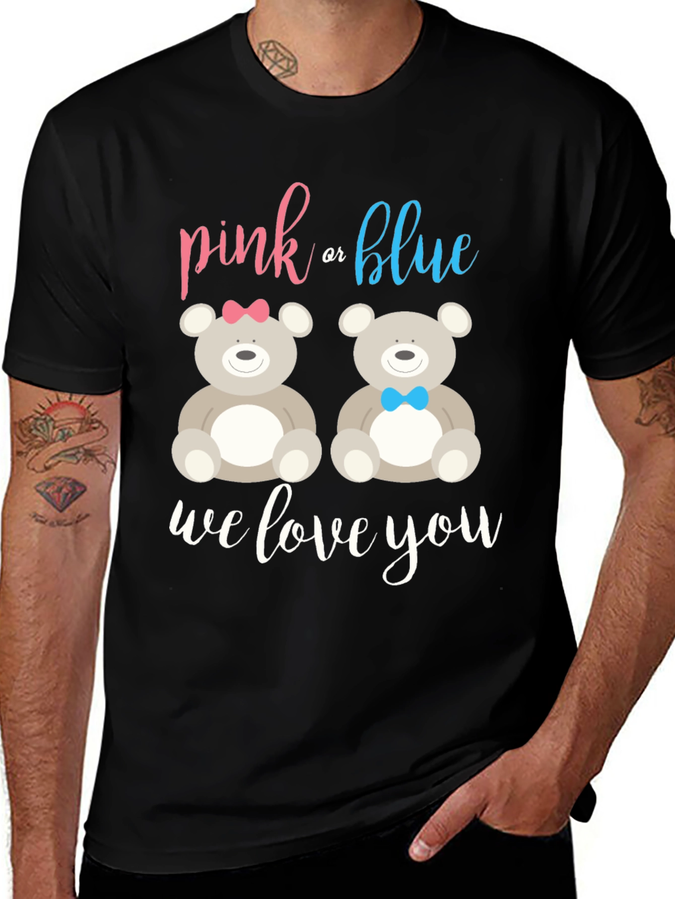 Variant 18 of Pink or Blue Teddy Bear Gender Reveal T-Shirt