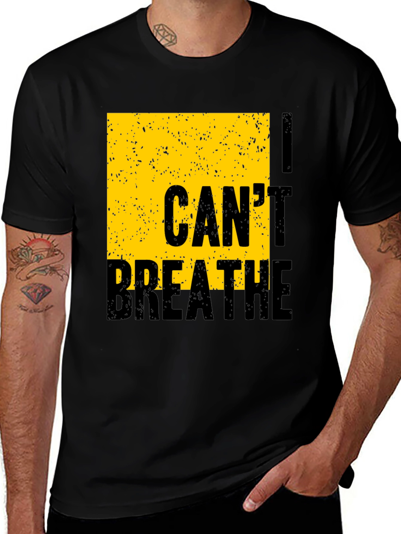 Variant 15 of I Can't Breathe Graphic Tee - Black