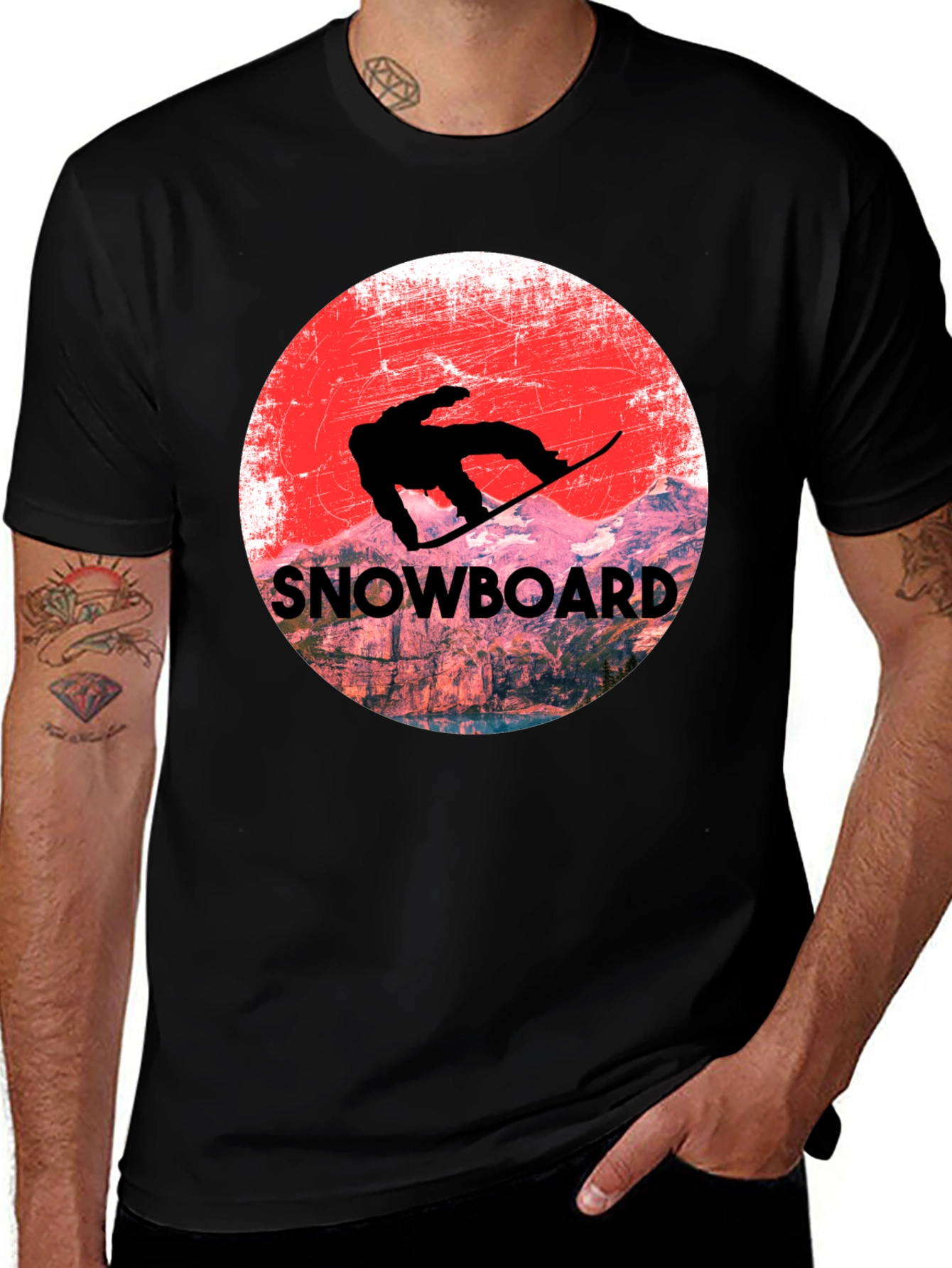 Variant 11 of Snowboard Graphic Tee - Mountain Adventure