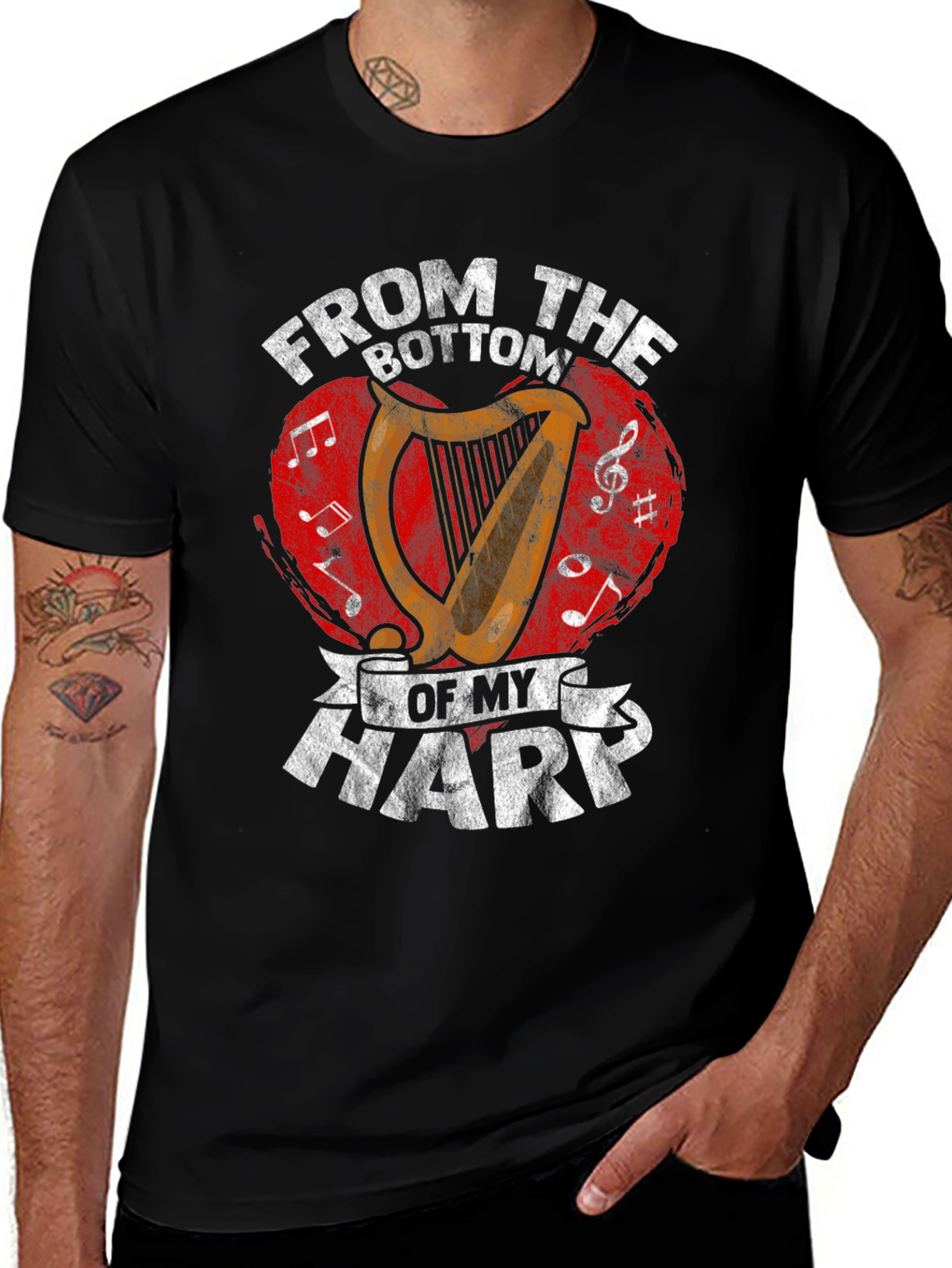 Irish Harp T-Shirt - "From the Bottom of My Harp"