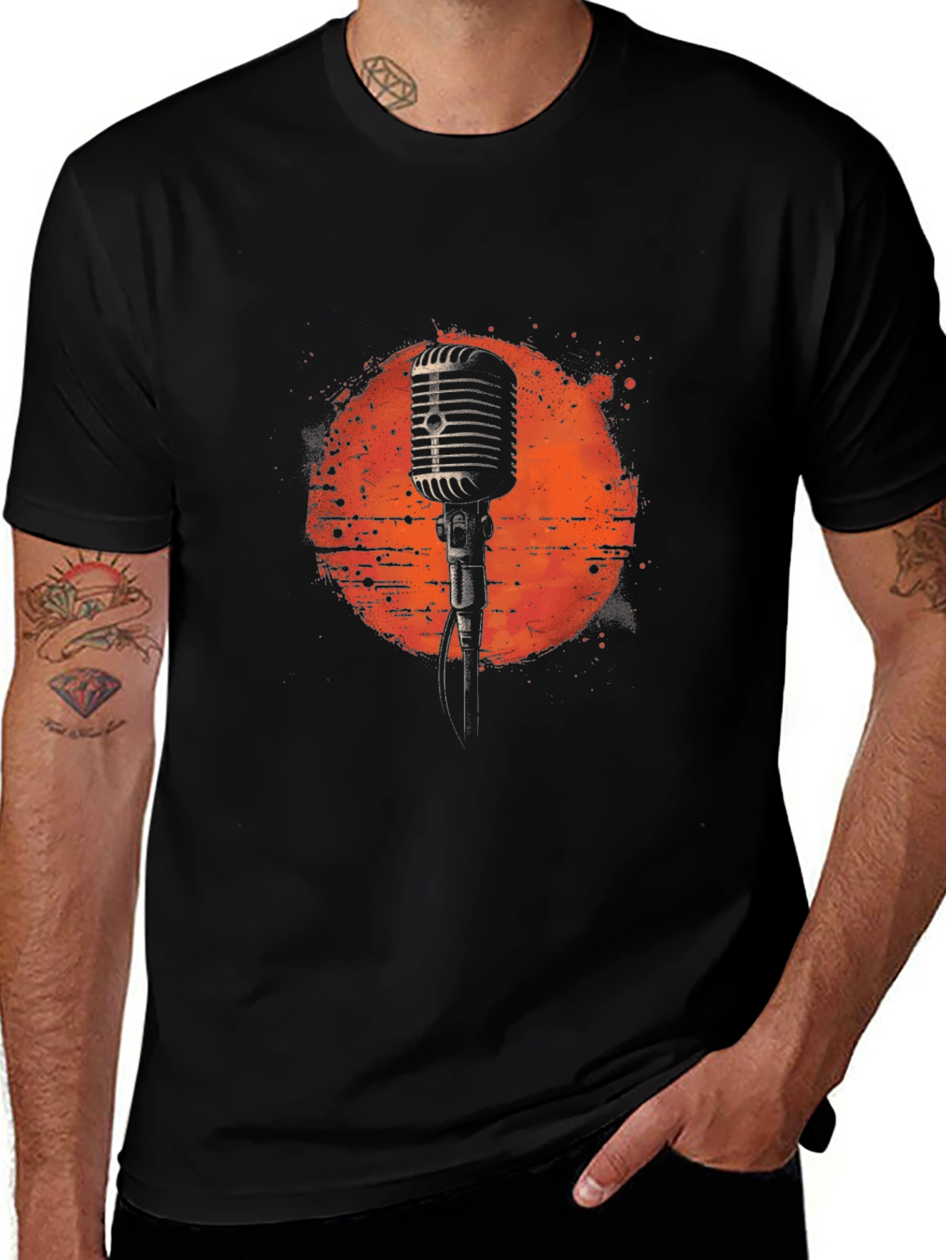 Variant 6 of Vintage Microphone Graphic Tee - Retro Style