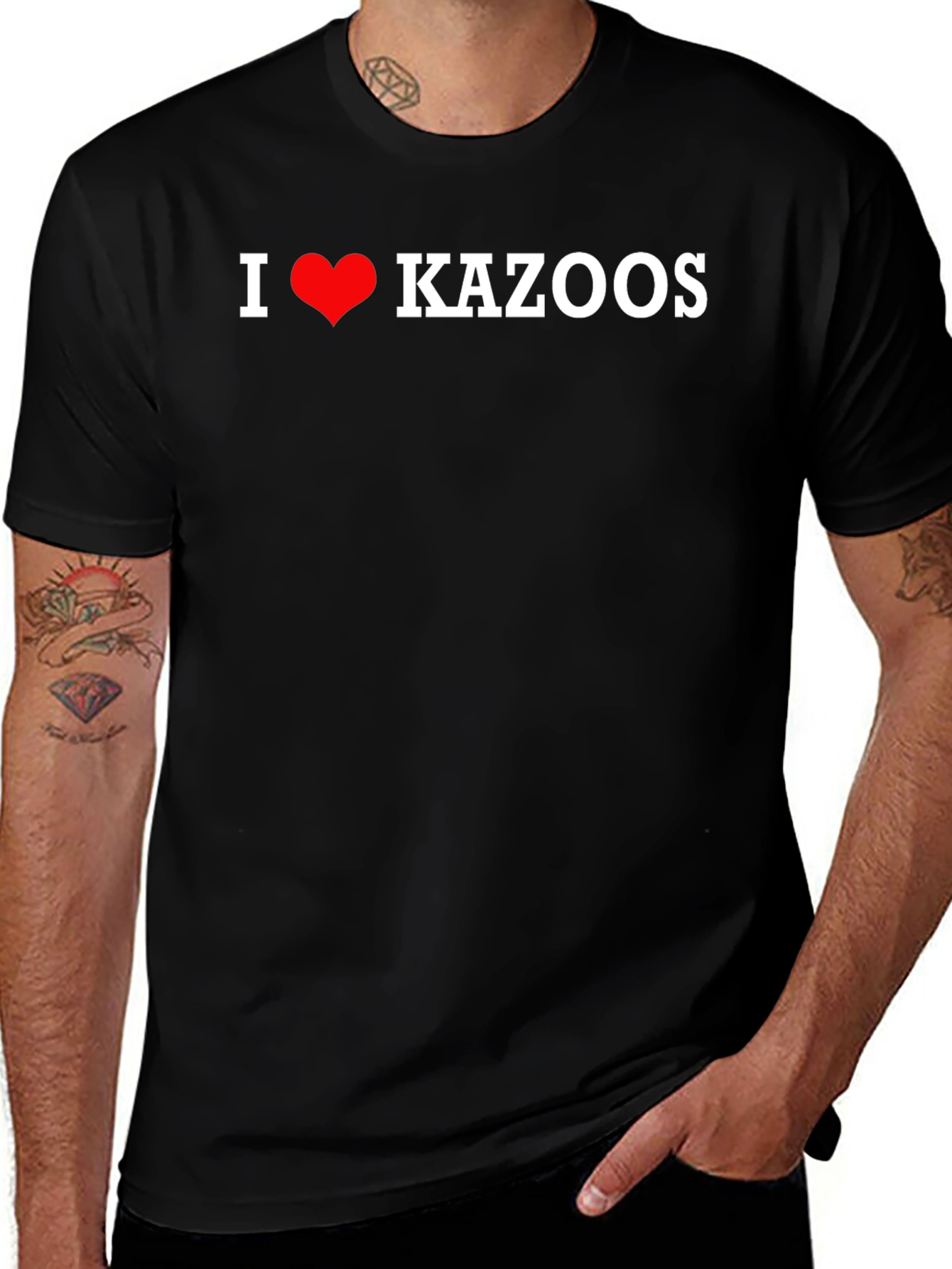 Variant 8 of I Heart Kazoos T-Shirt - Novelty Music Lover Tee