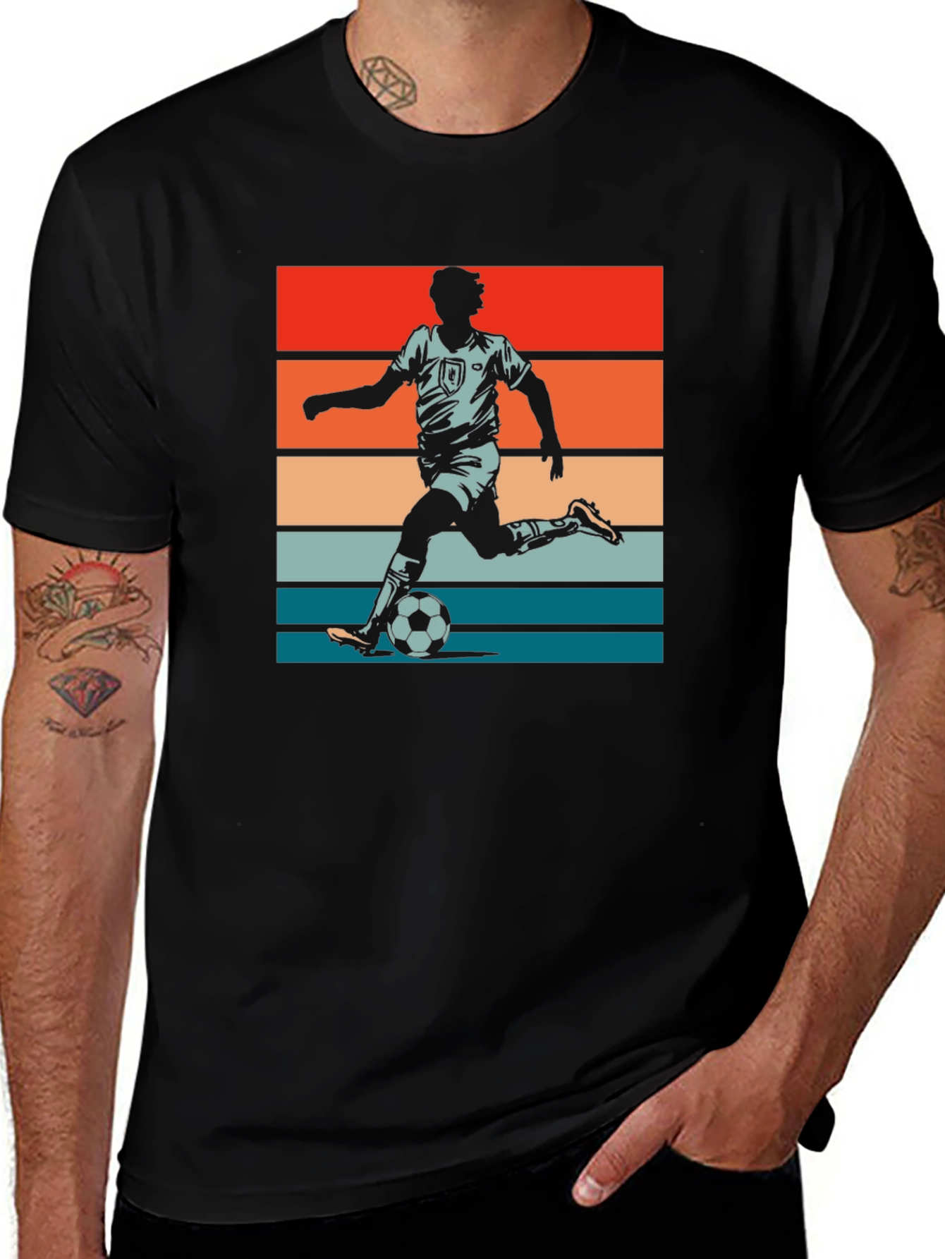 Variant 29 of Retro Soccer Player Graphic T-Shirt