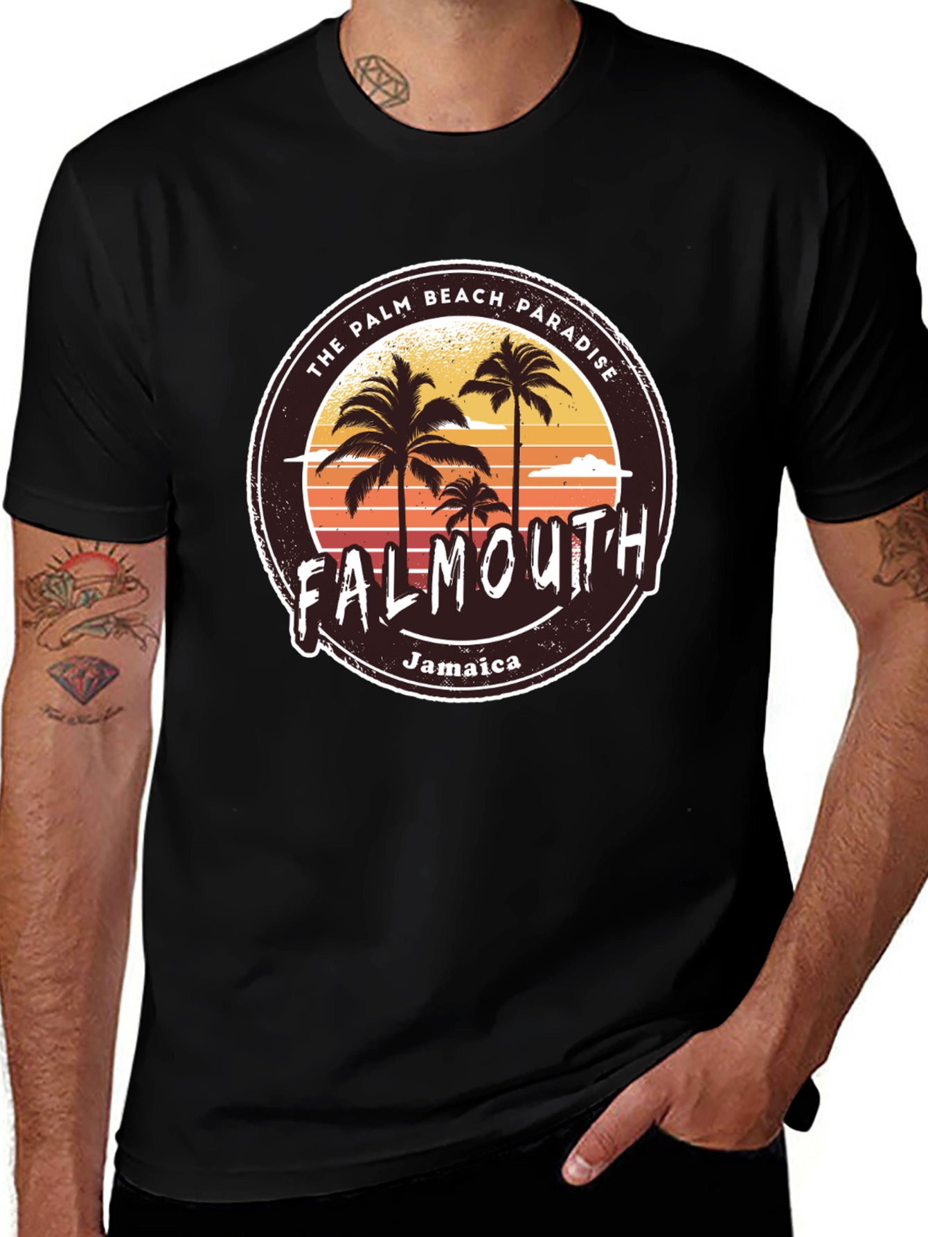 Falmouth Jamaica Palm Beach Paradise T-Shirt