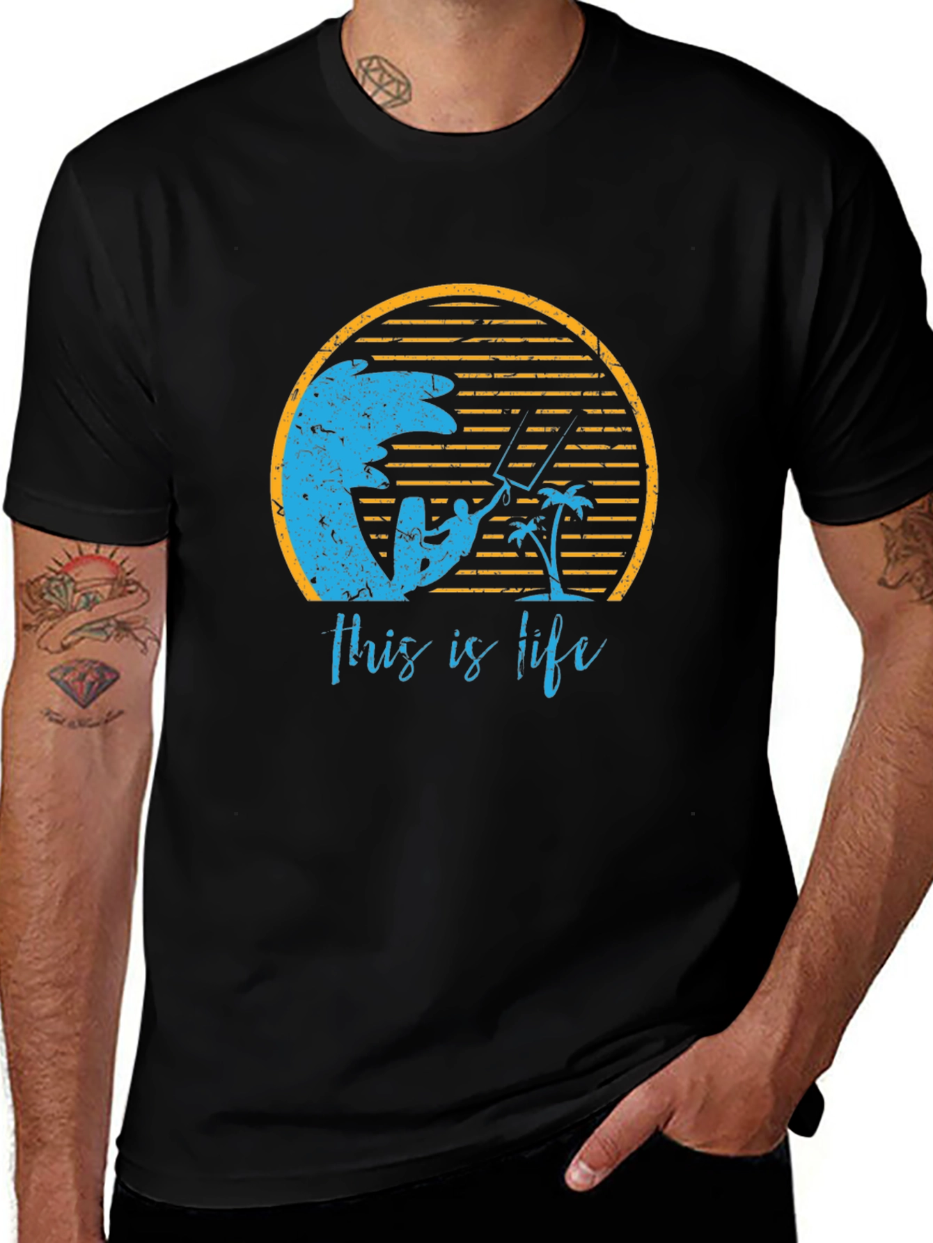 Variant 21 of This Is Life Wave Surfer T-Shirt
