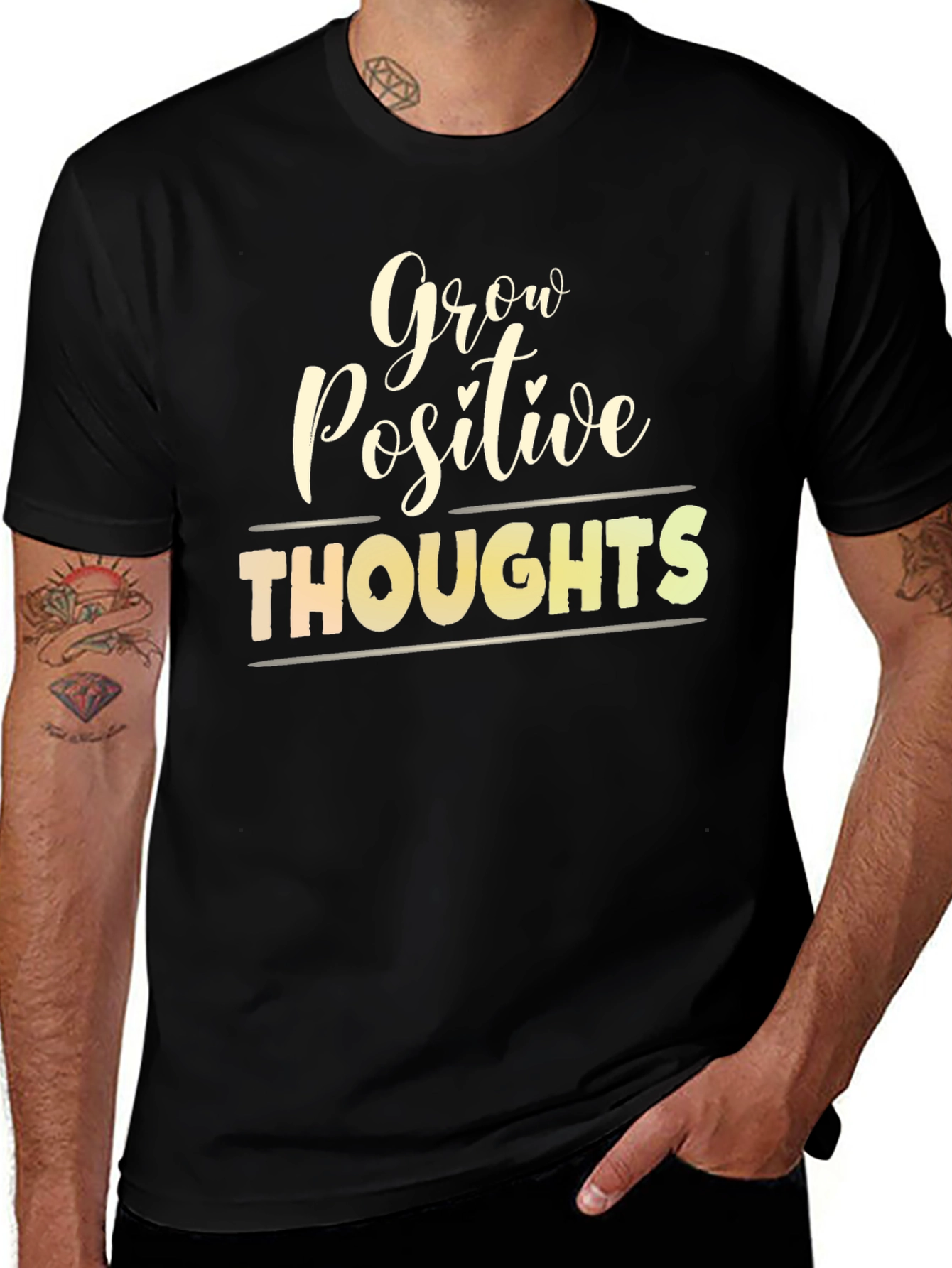 Variant 14 of Grow Positive Thoughts Graphic Tee