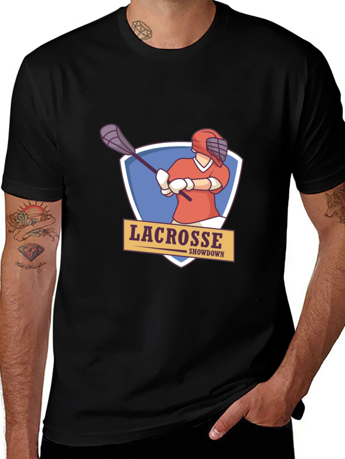 Variant 7 of Lacrosse Showdown T-Shirt - Premium Cotton Blend