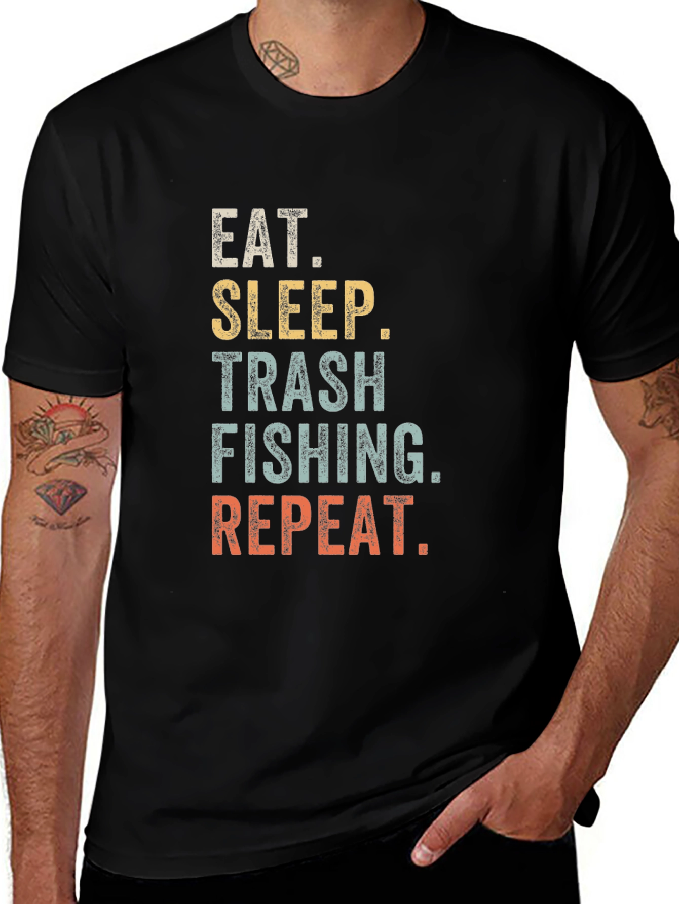 Variant 2 of Eat Sleep Trash Fishing Repeat T-Shirt