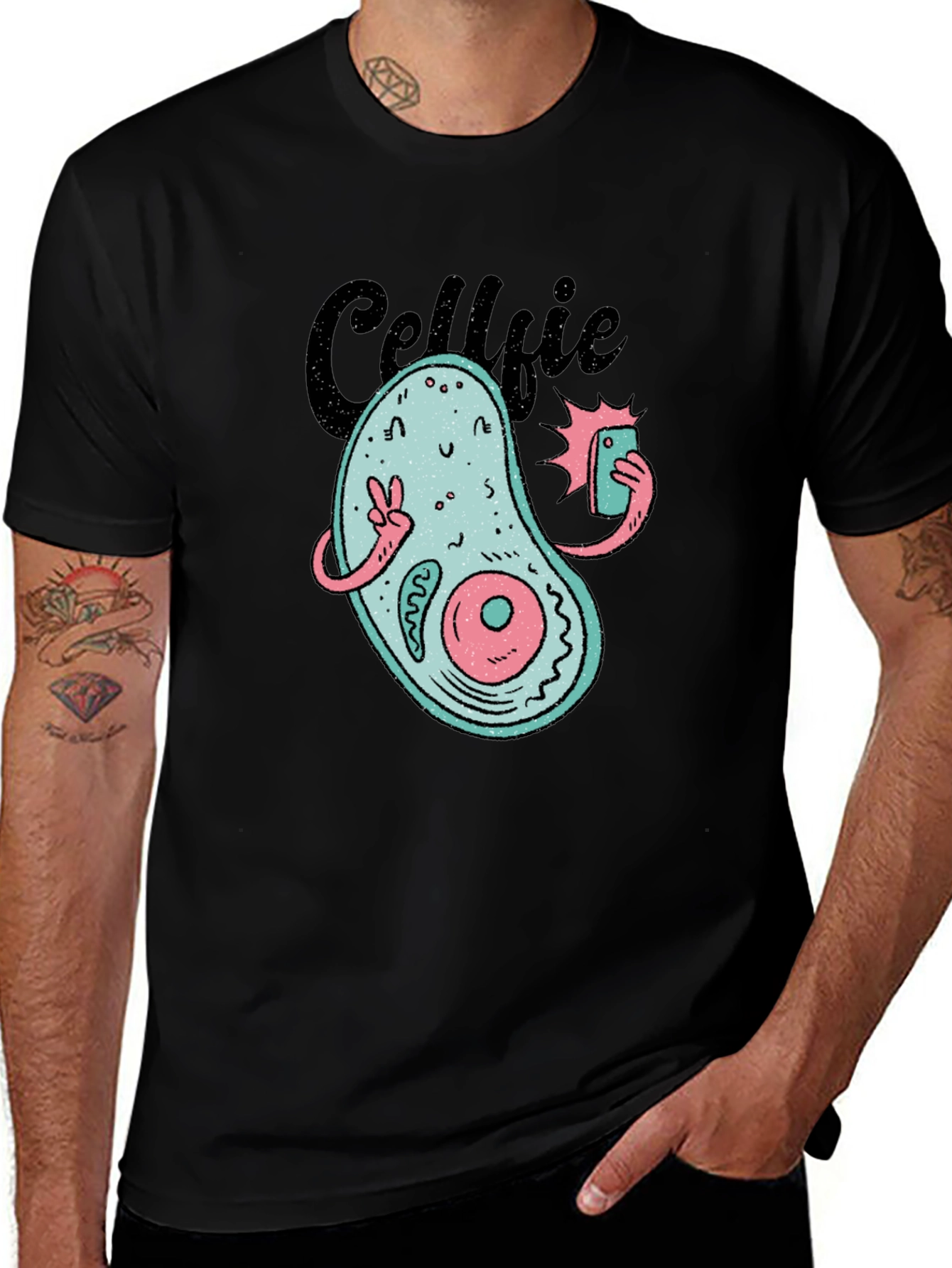 Variant 16 of Cellfie T-Shirt: Funny Science Pun Shirt