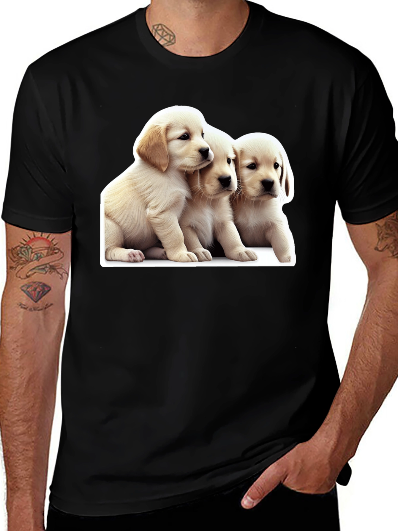 Variant 28 of Puppy Love Black T-Shirt