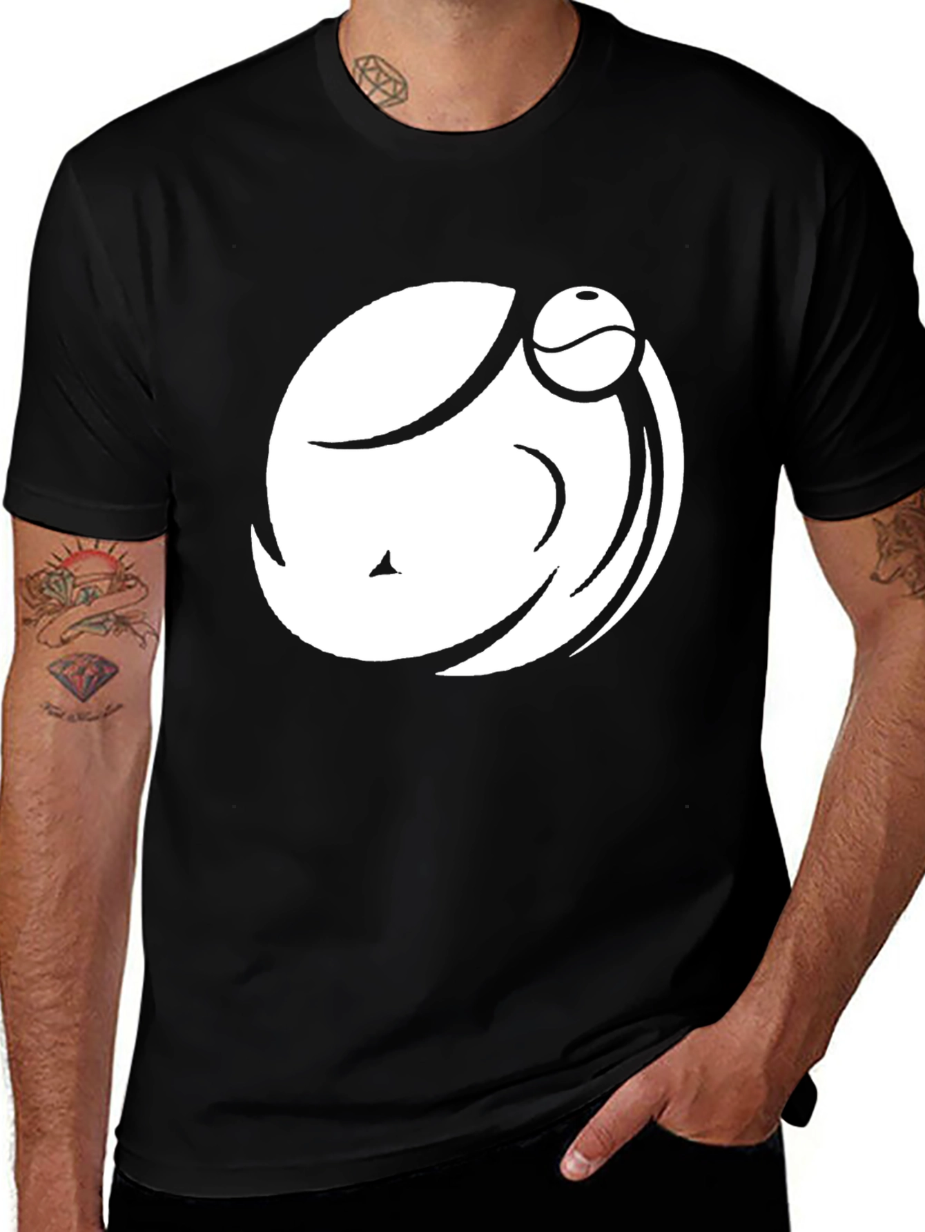 Variant 23 of Abstract Graphic Tee - Modern Black T-Shirt