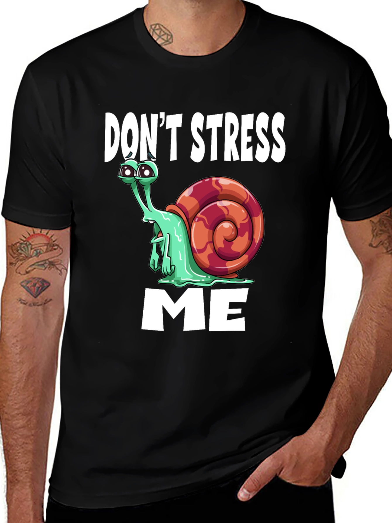 Variant 30 of Don't Stress Me Funny Snail Graphic T-Shirt