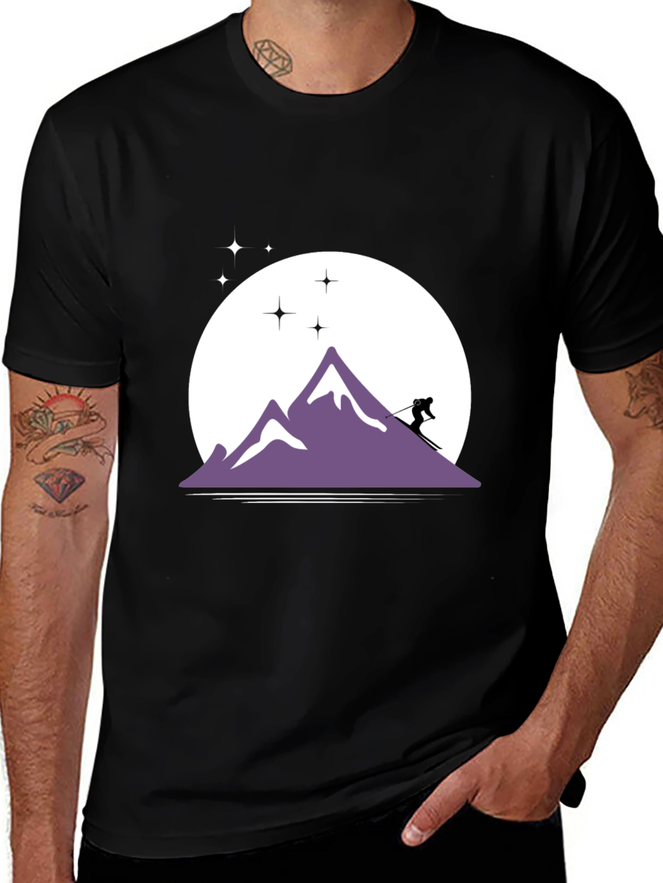 Black Mountain Skier Graphic Tee main image