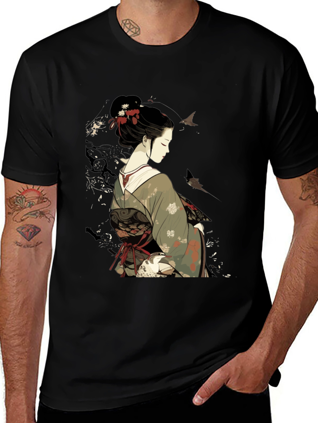Variant 27 of Geisha Graphic Black Tee