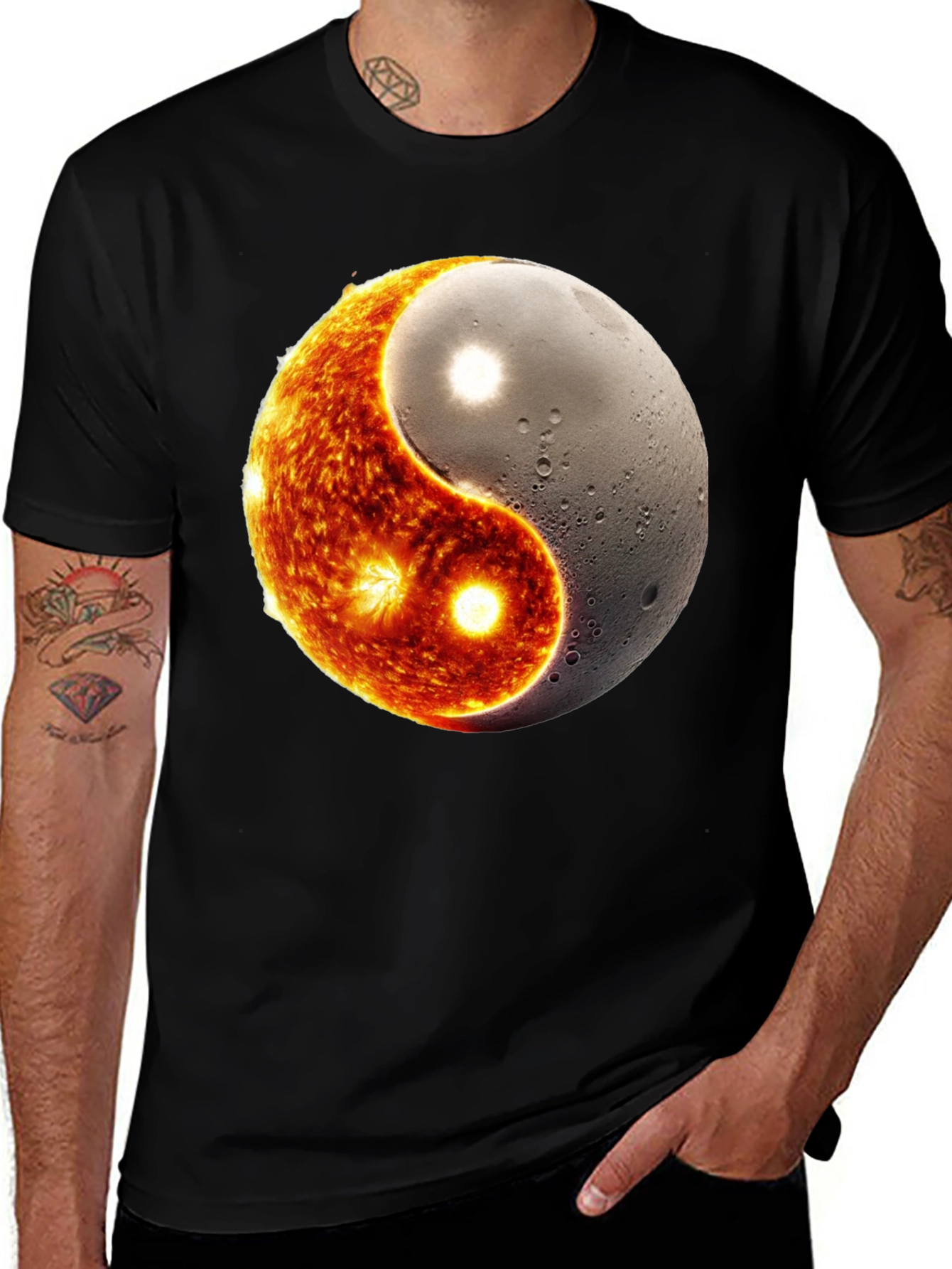 Variant 3 of Yin Yang Sun & Moon Graphic T-Shirt