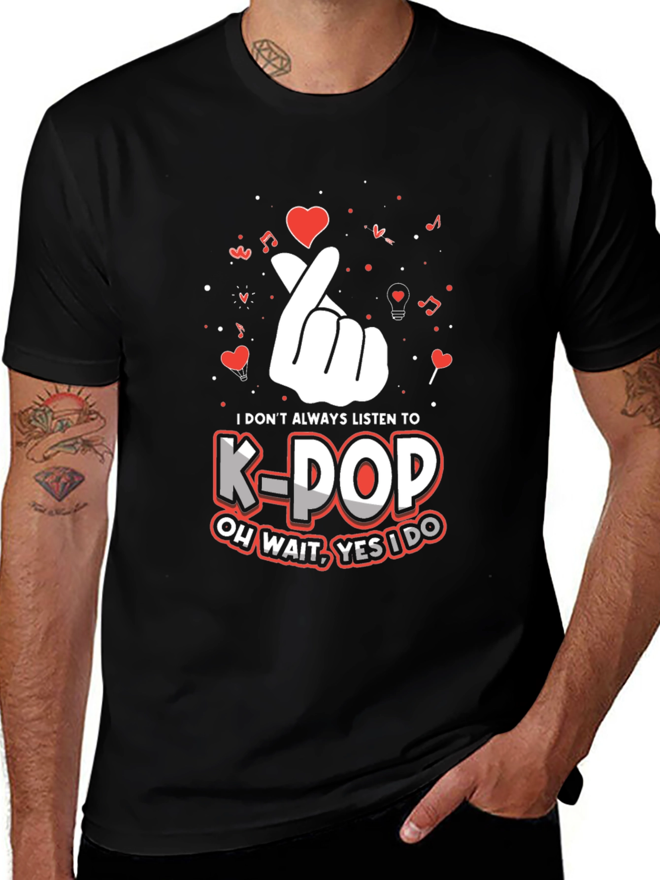 K-Pop Fan T-Shirt - Finger Heart Design