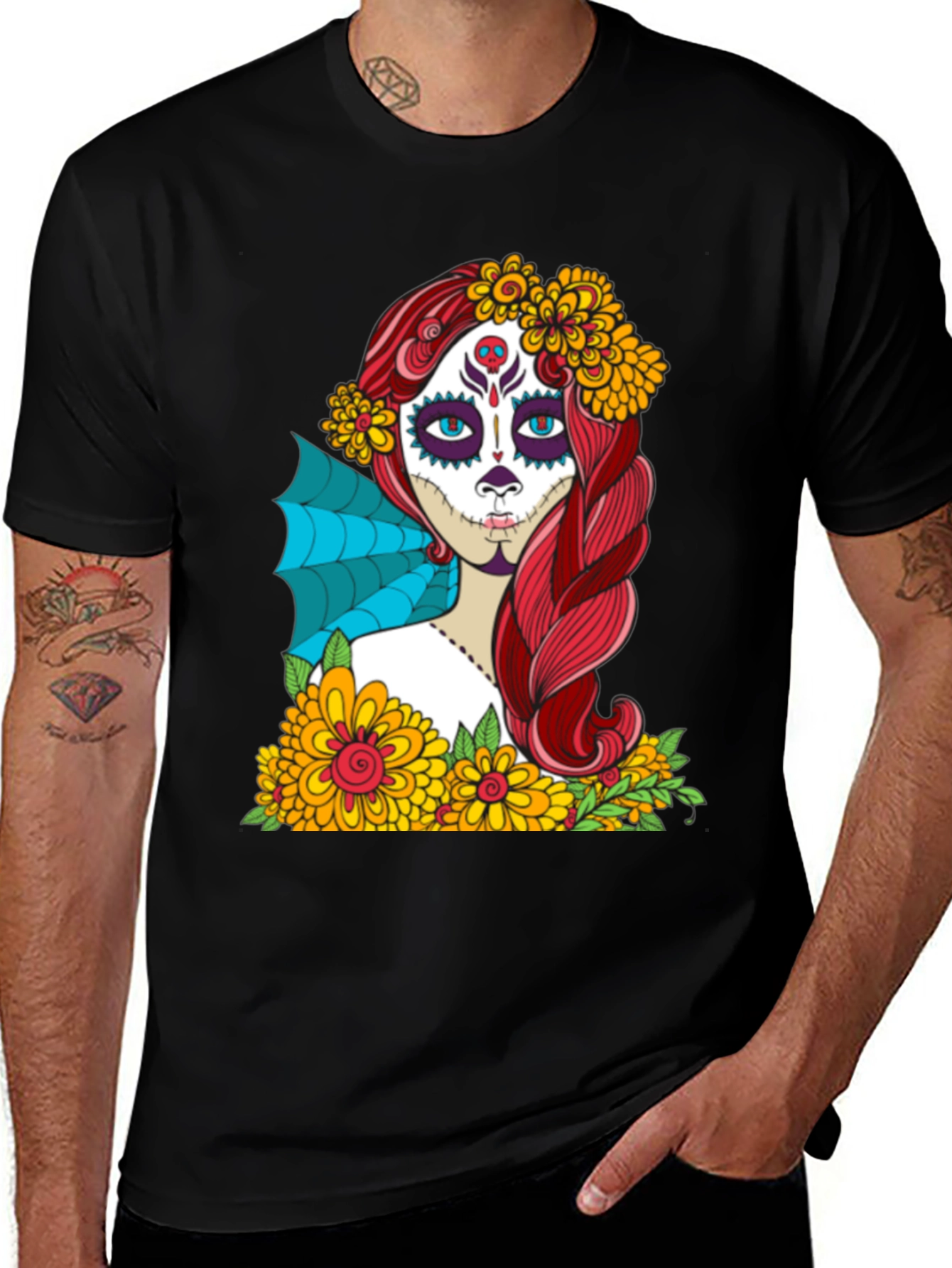 Variant 6 of Day of the Dead Sugar Skull T-Shirt
