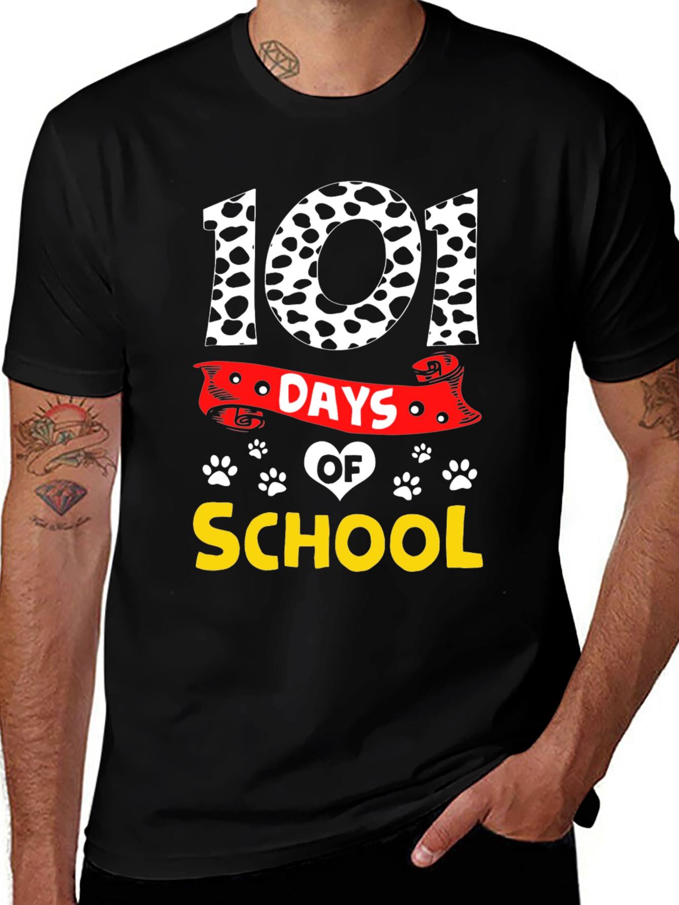 101 Days of School Dalmatian Print T-Shirt