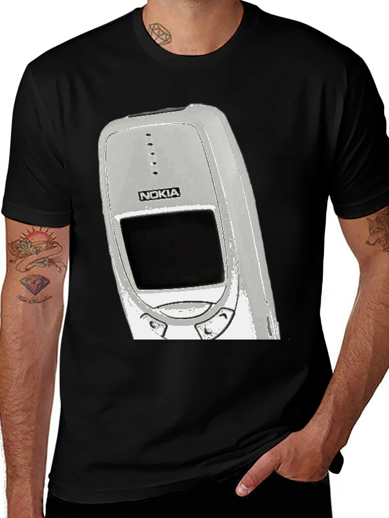 Variant 18 of Nokia Phone Graphic T-Shirt - Retro Style
