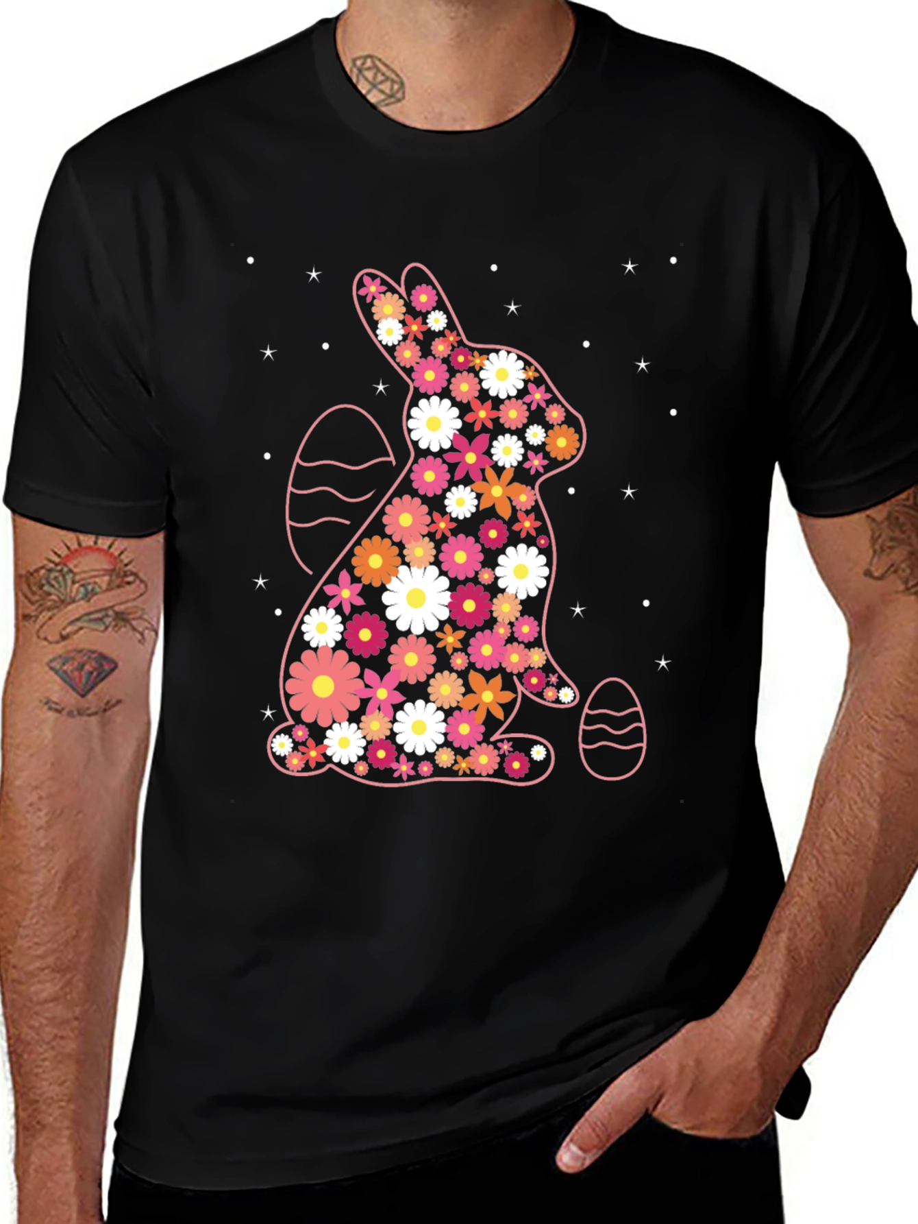 Variant 4 of Floral Easter Bunny T-Shirt
