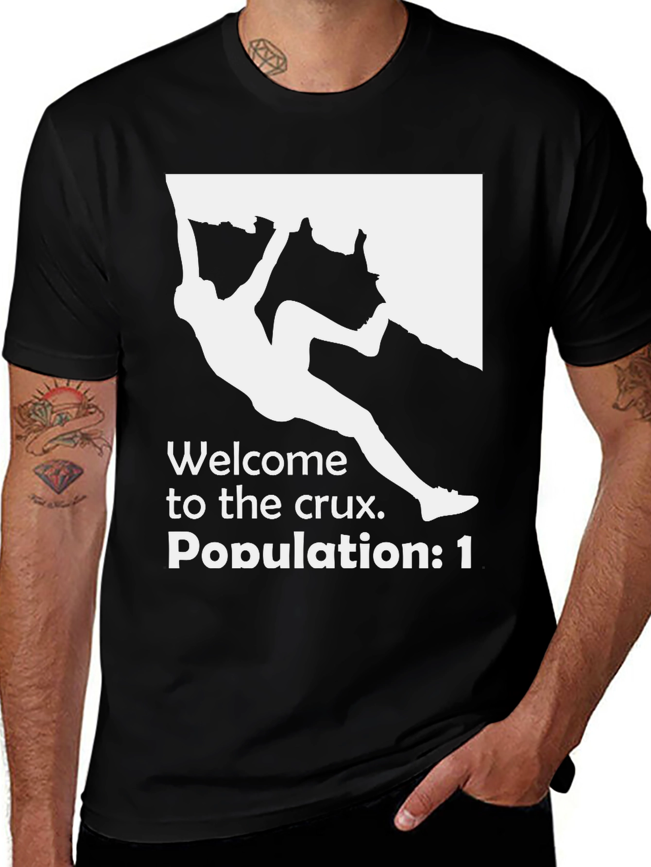 Variant 21 of Welcome to the Crux Climbing T-Shirt