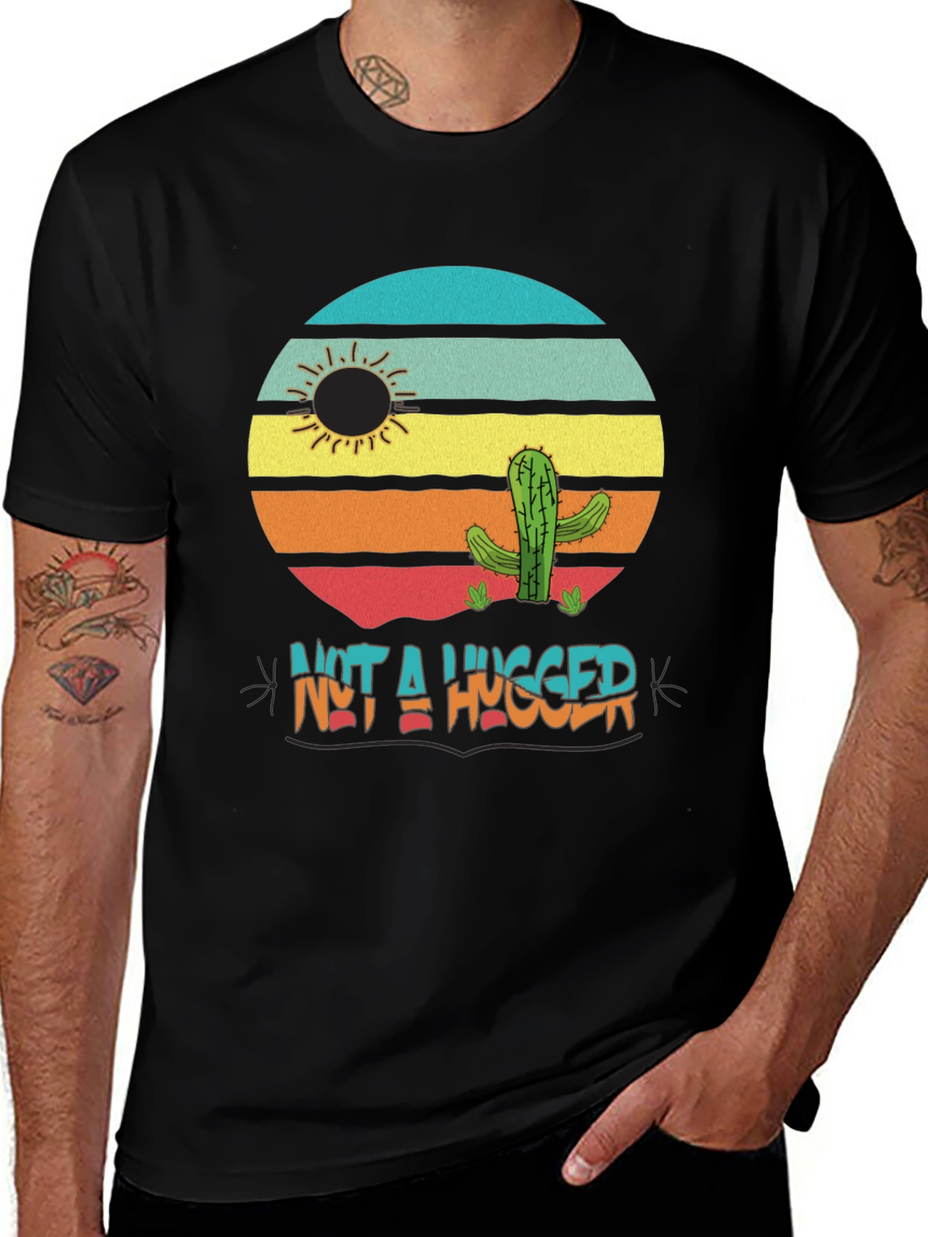 Variant 13 of Not A Hugger Cactus Graphic Tee