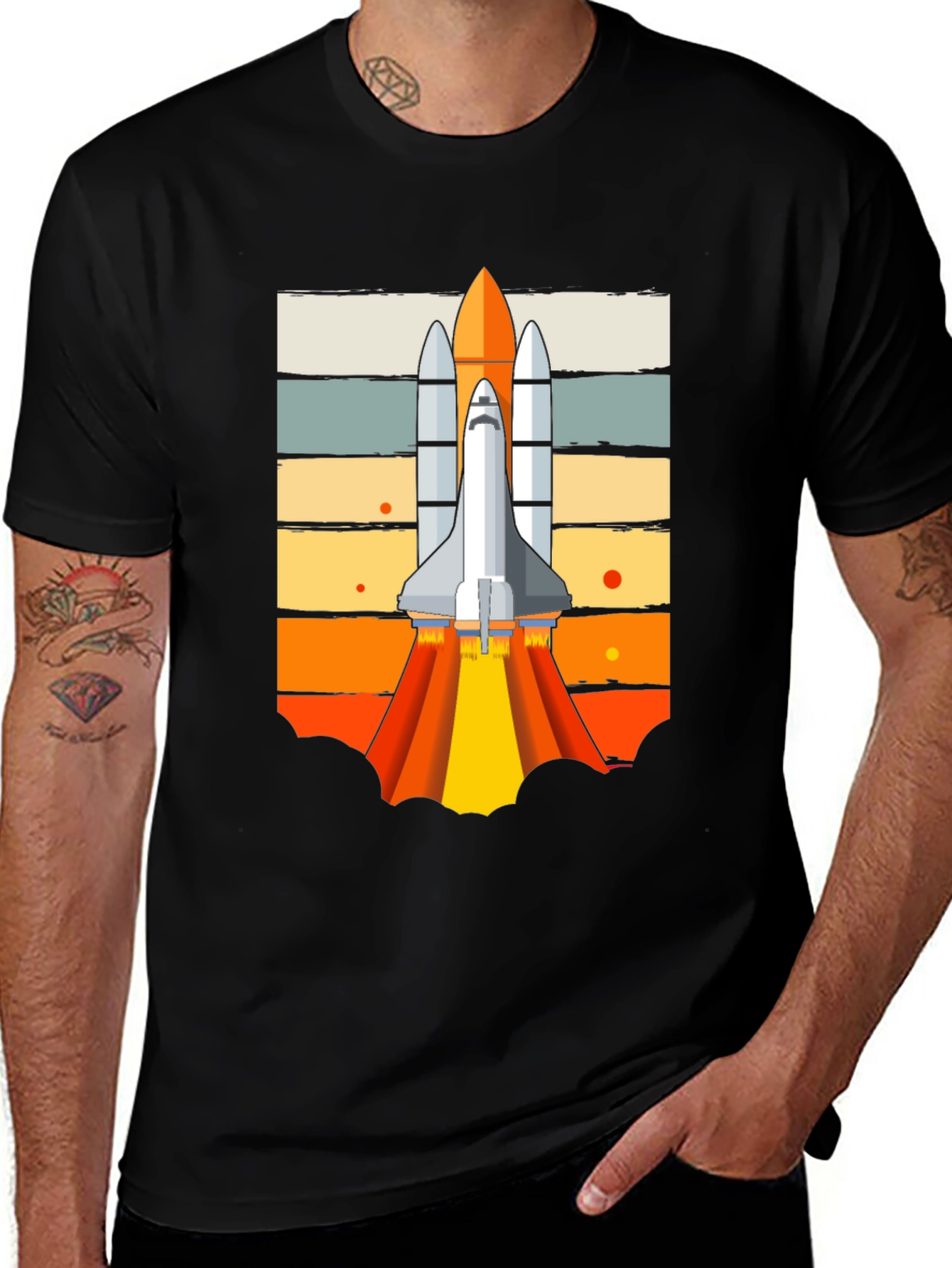 Variant 4 of Retro Space Shuttle T-Shirt